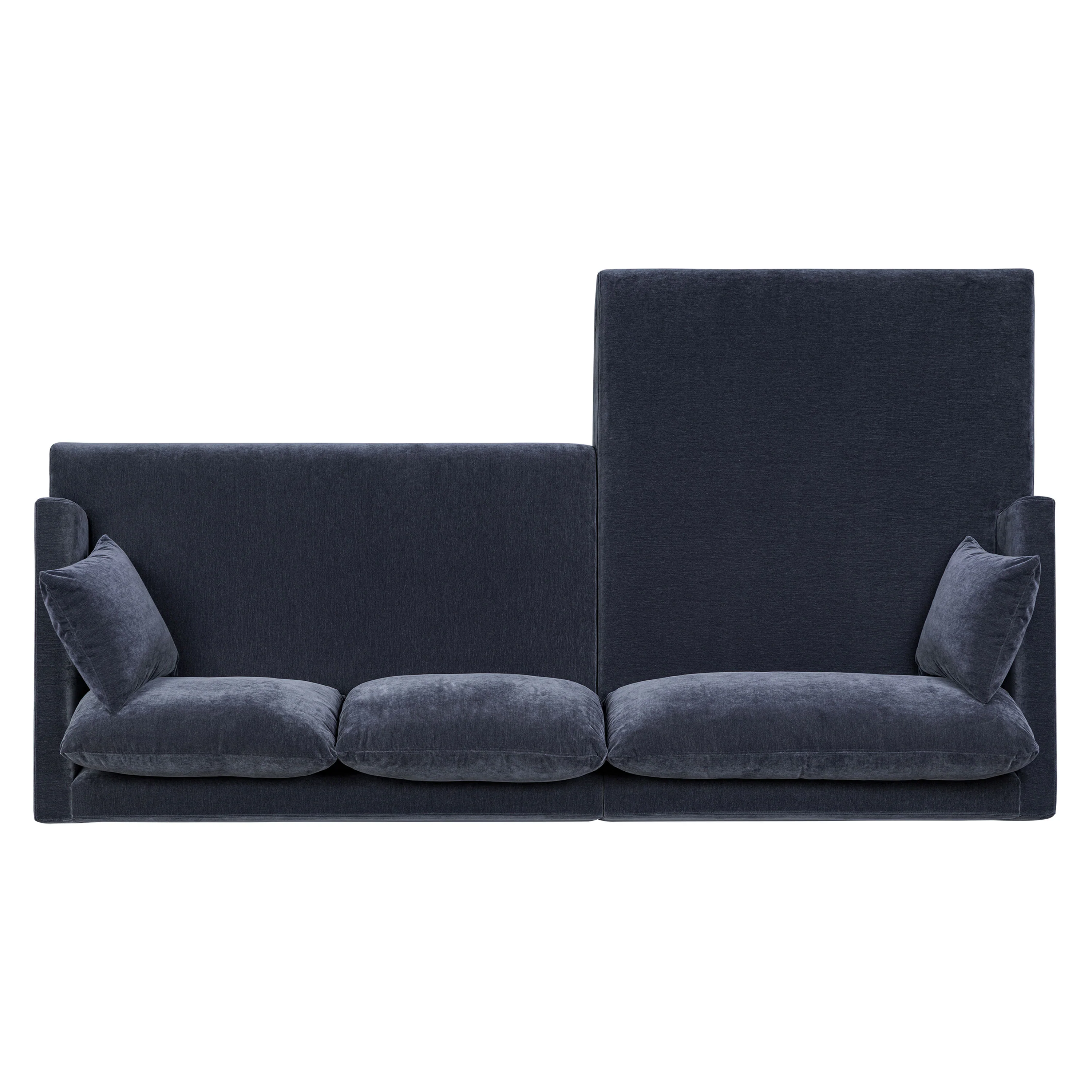 Lucerne Left-Facing Sectional with Extra-Wide Chaise | Mystic Blue - Image 6