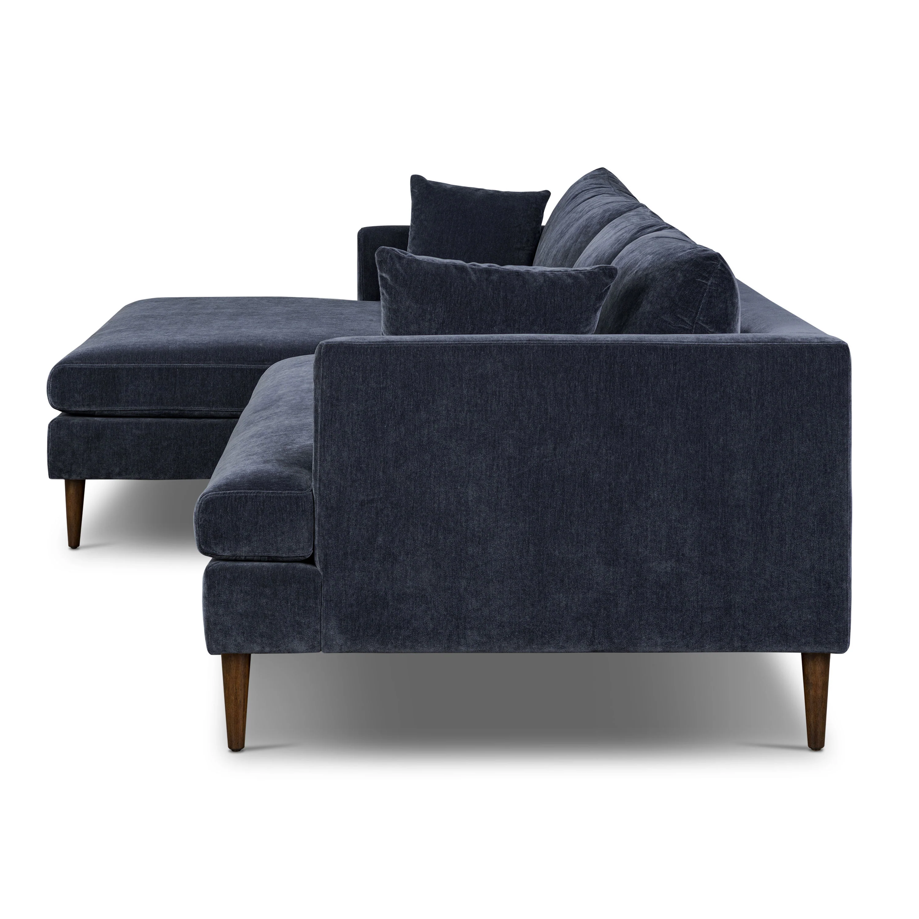 Lucerne Left-Facing Sectional with Extra-Wide Chaise | Mystic Blue - Image 8