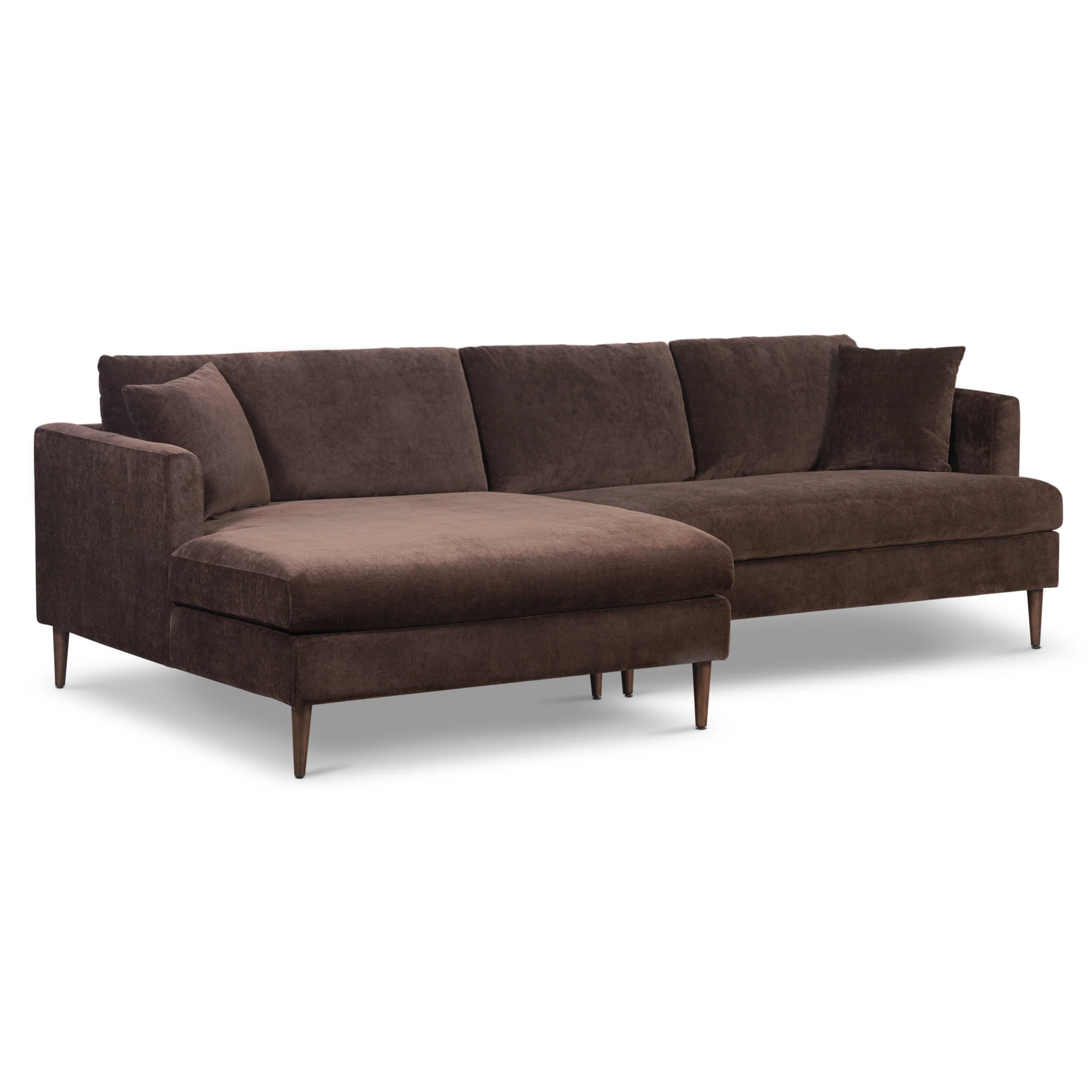 Lucerne Left-Facing Sectional with Extra-Wide Chaise | Sable Brown - Image 3