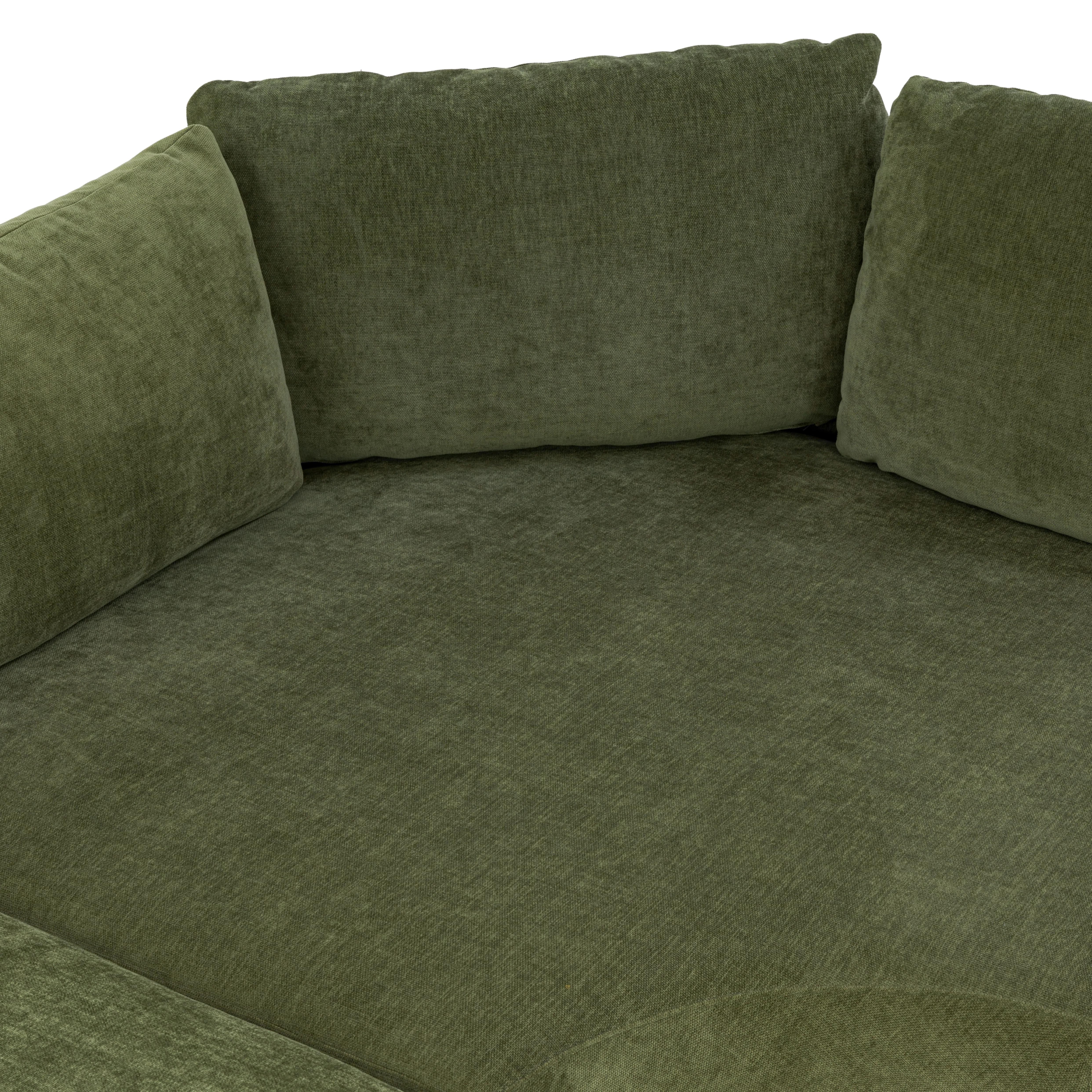 Lucerne Right-Facing Bumper Chaise Sectional | Distressed Green Velvet - Image 10