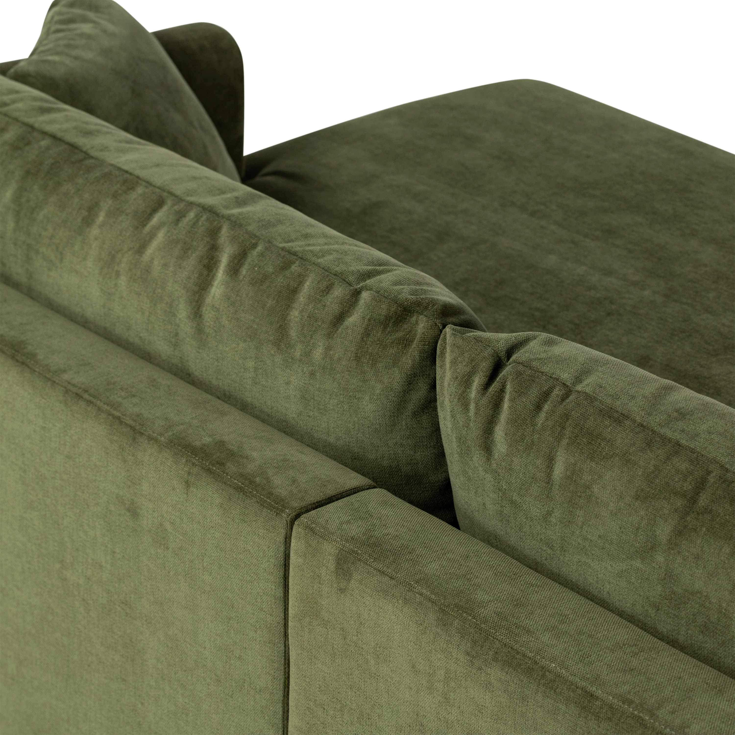 Lucerne Right-Facing Sectional with Extra-Wide Chaise | Distressed Green Velvet - Image 11
