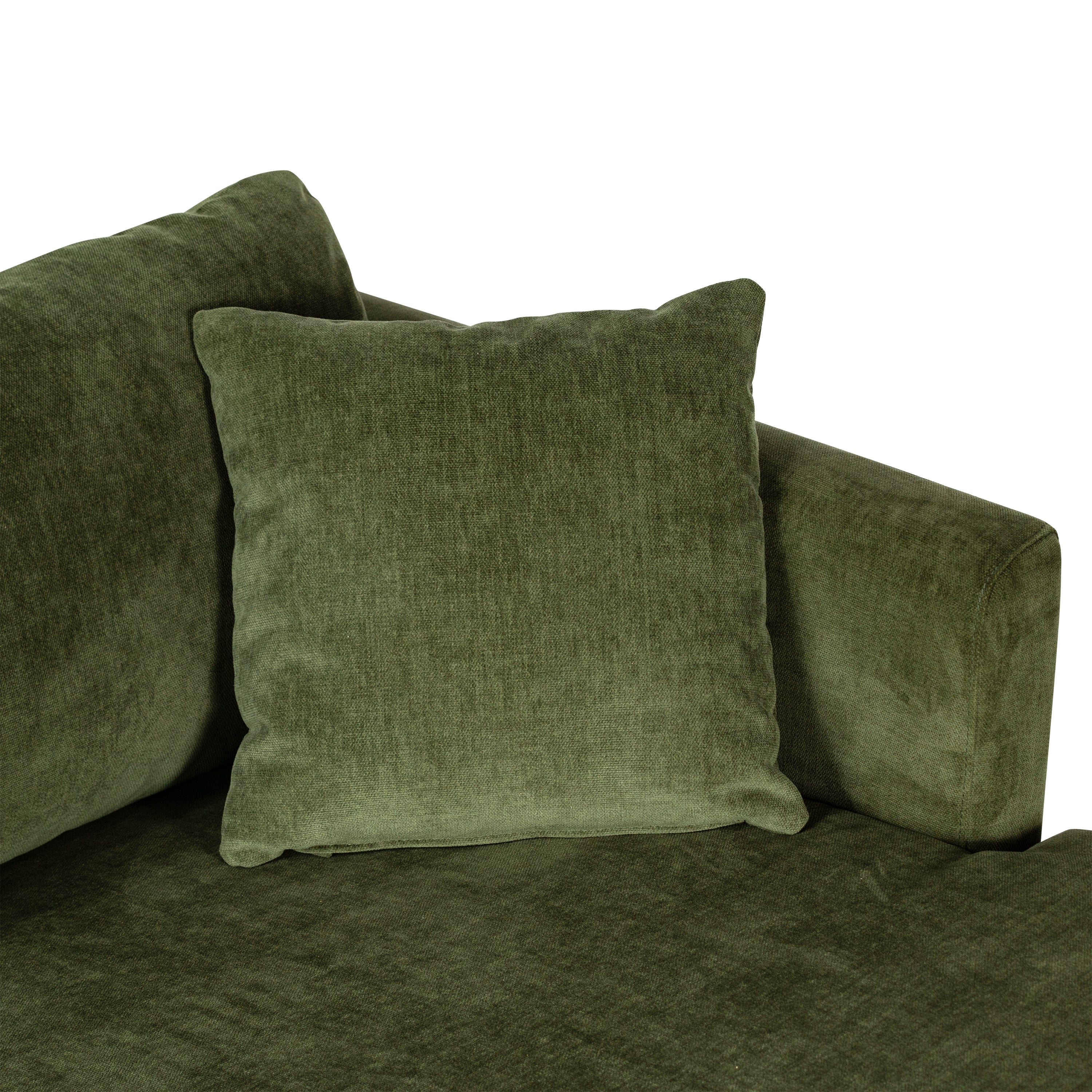 Lucerne Right-Facing Sectional with Extra-Wide Chaise | Distressed Green Velvet - Image 12