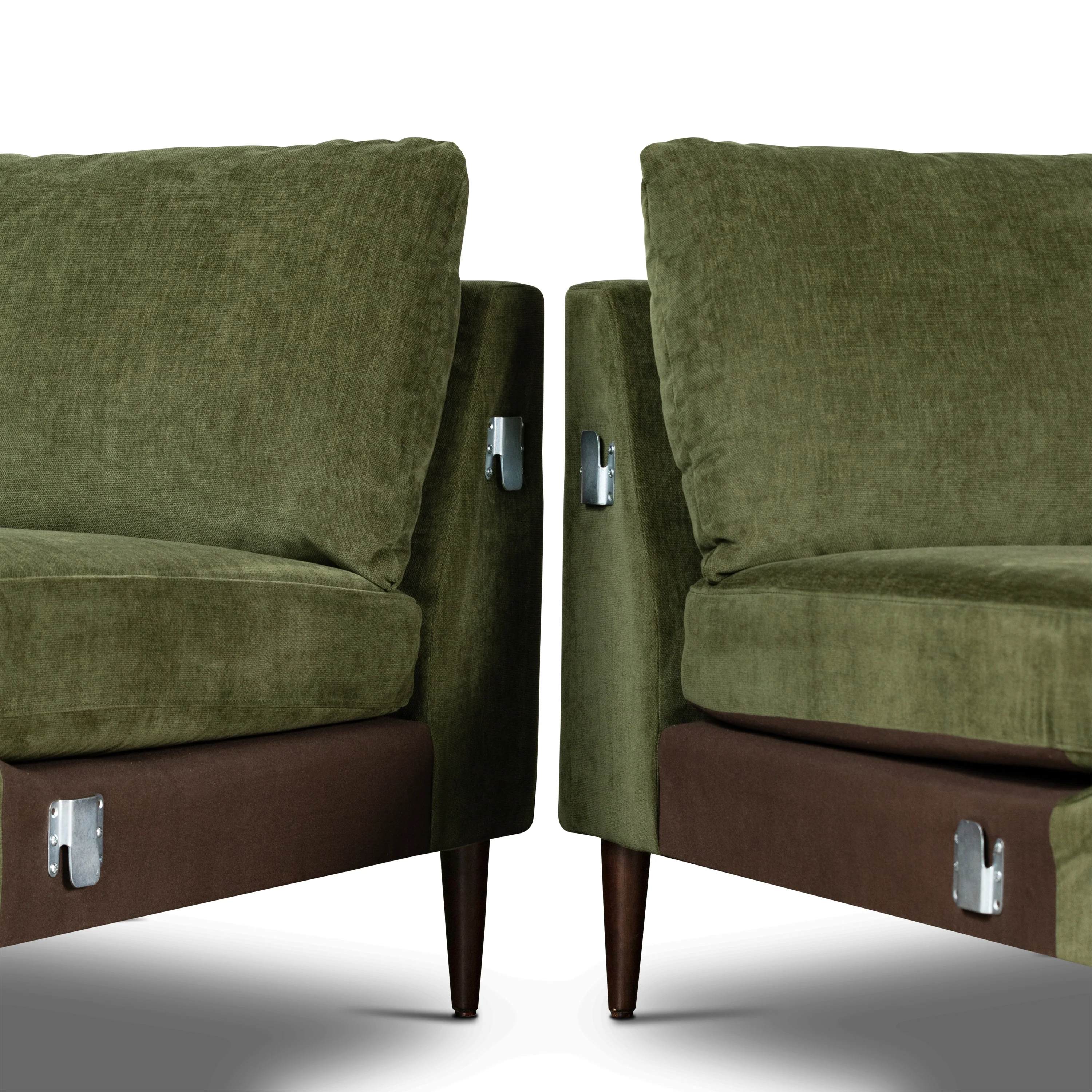 Lucerne Right-Facing Sectional with Extra-Wide Chaise | Distressed Green Velvet - Image 14
