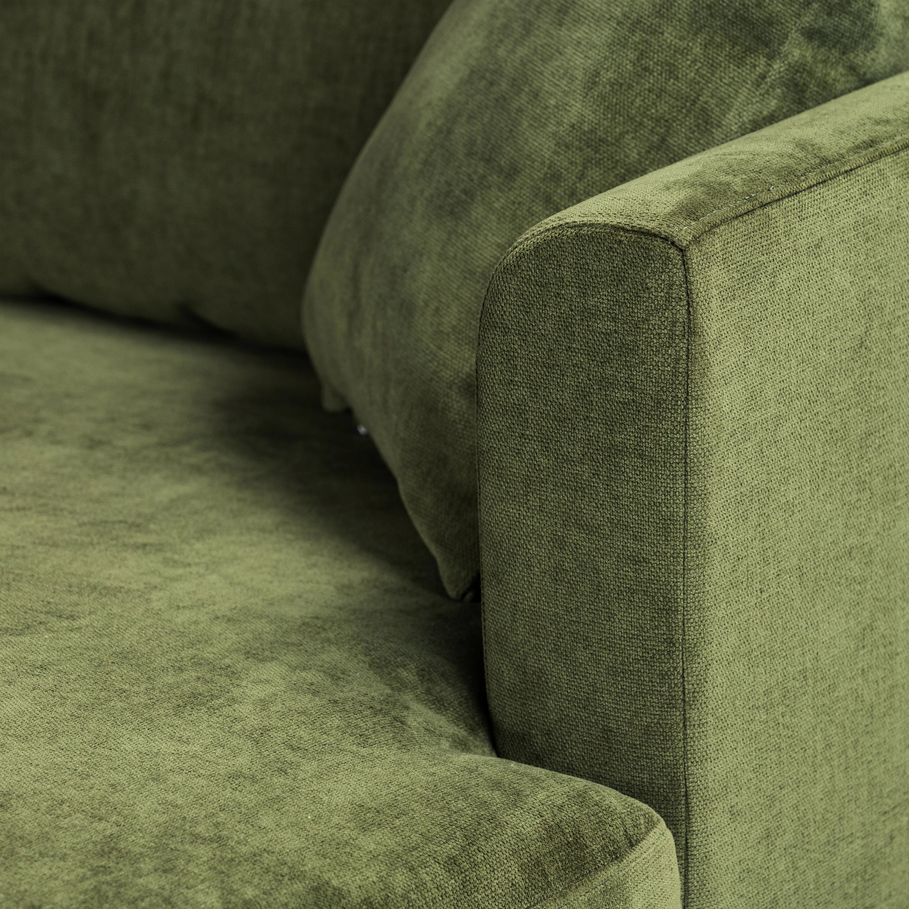 Lucerne Right-Facing Sectional with Extra-Wide Chaise | Distressed Green Velvet - Image 15