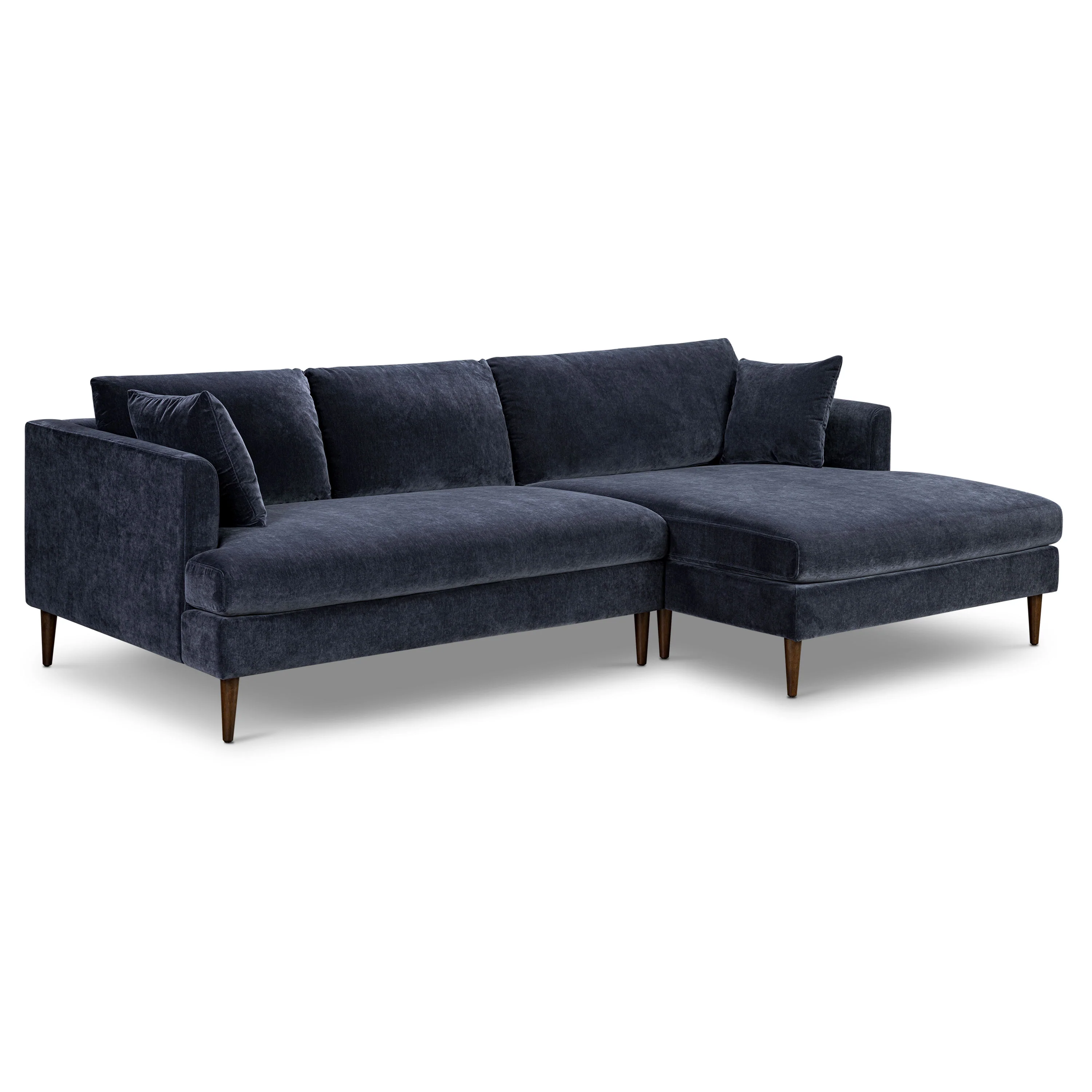 Lucerne Right-Facing Sectional with Extra-Wide Chaise | Mystic Blue - Image 5