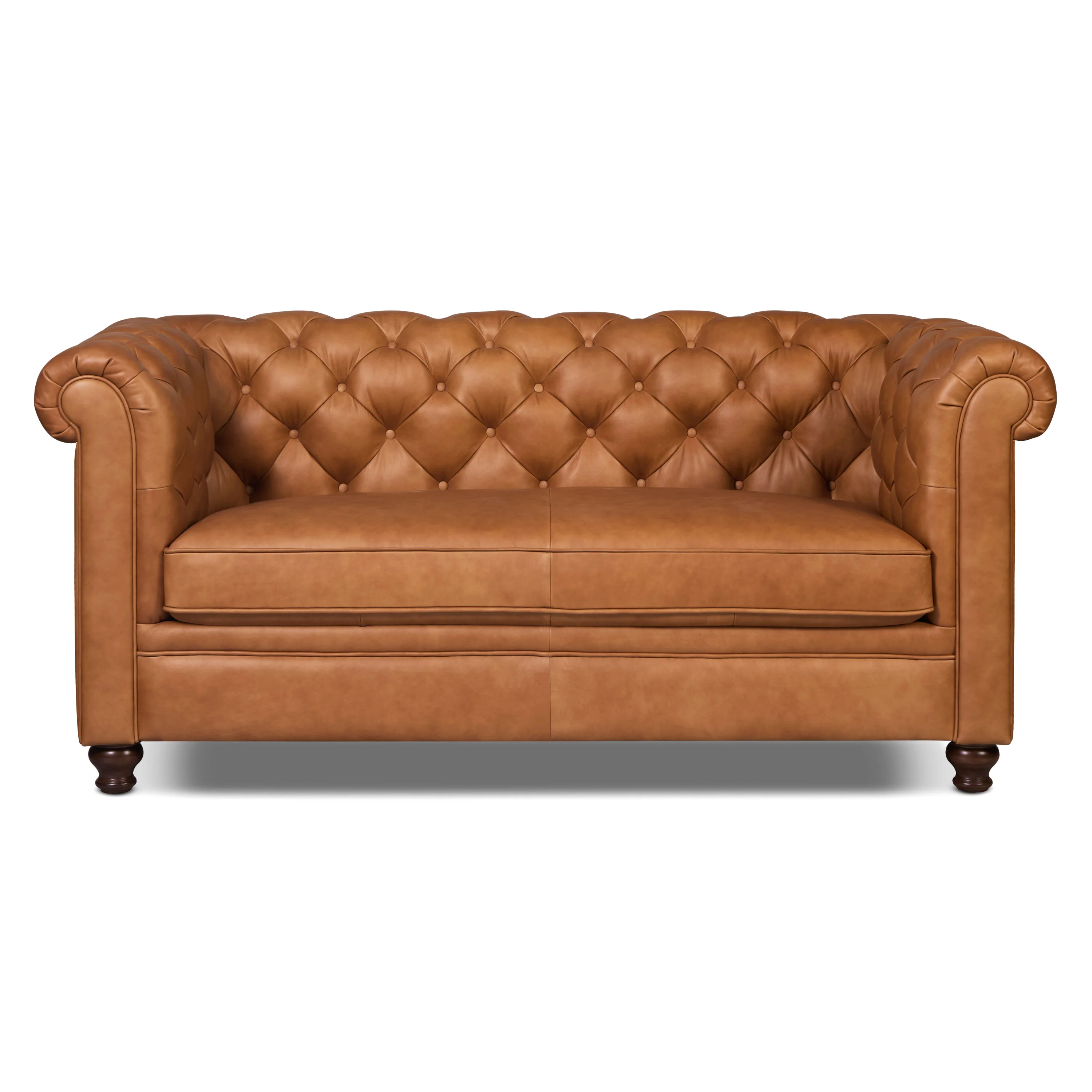 Lyon 72" Leather Apartment Sofa | Cognac Tan - Image 3
