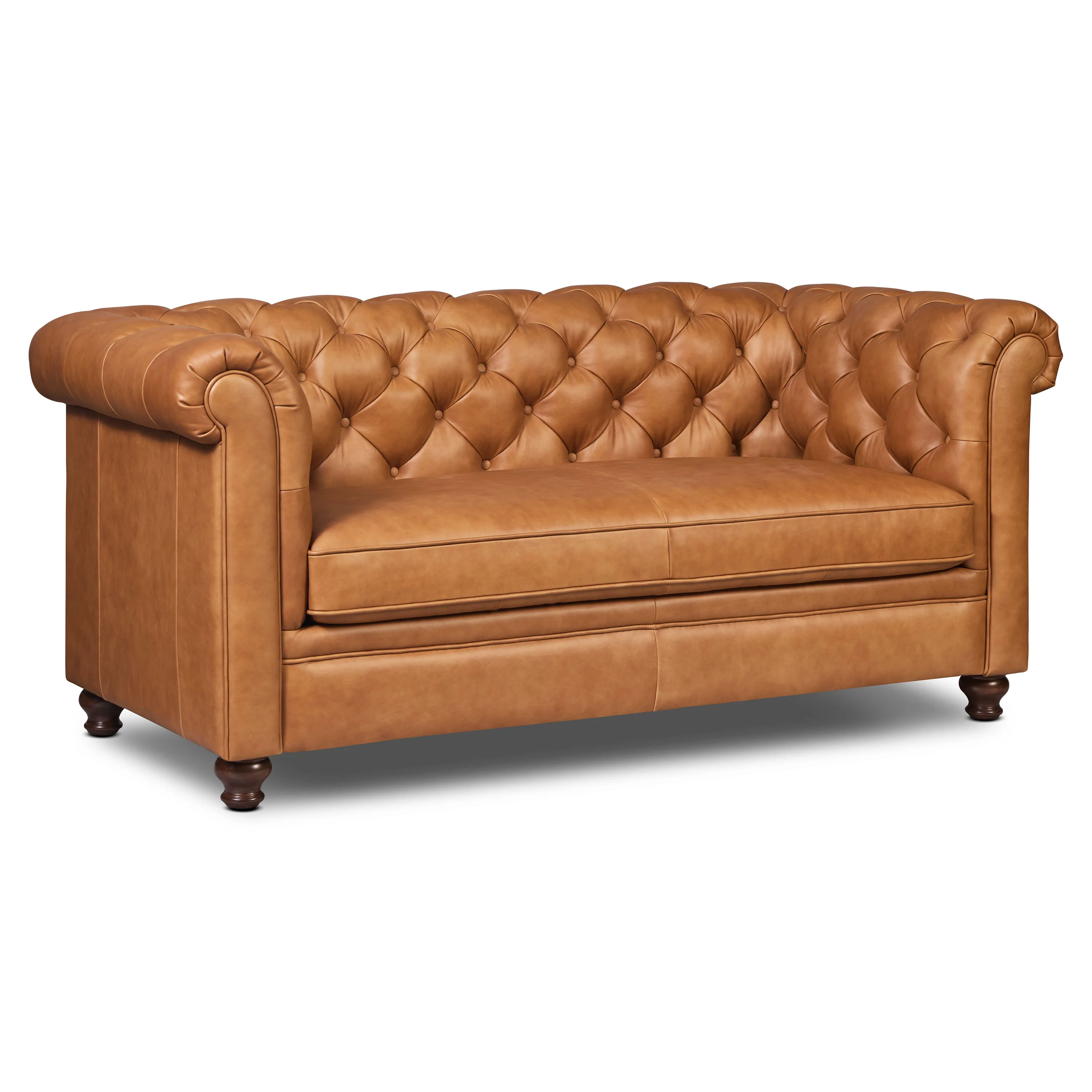 Lyon 72" Leather Apartment Sofa | Cognac Tan - Image 4