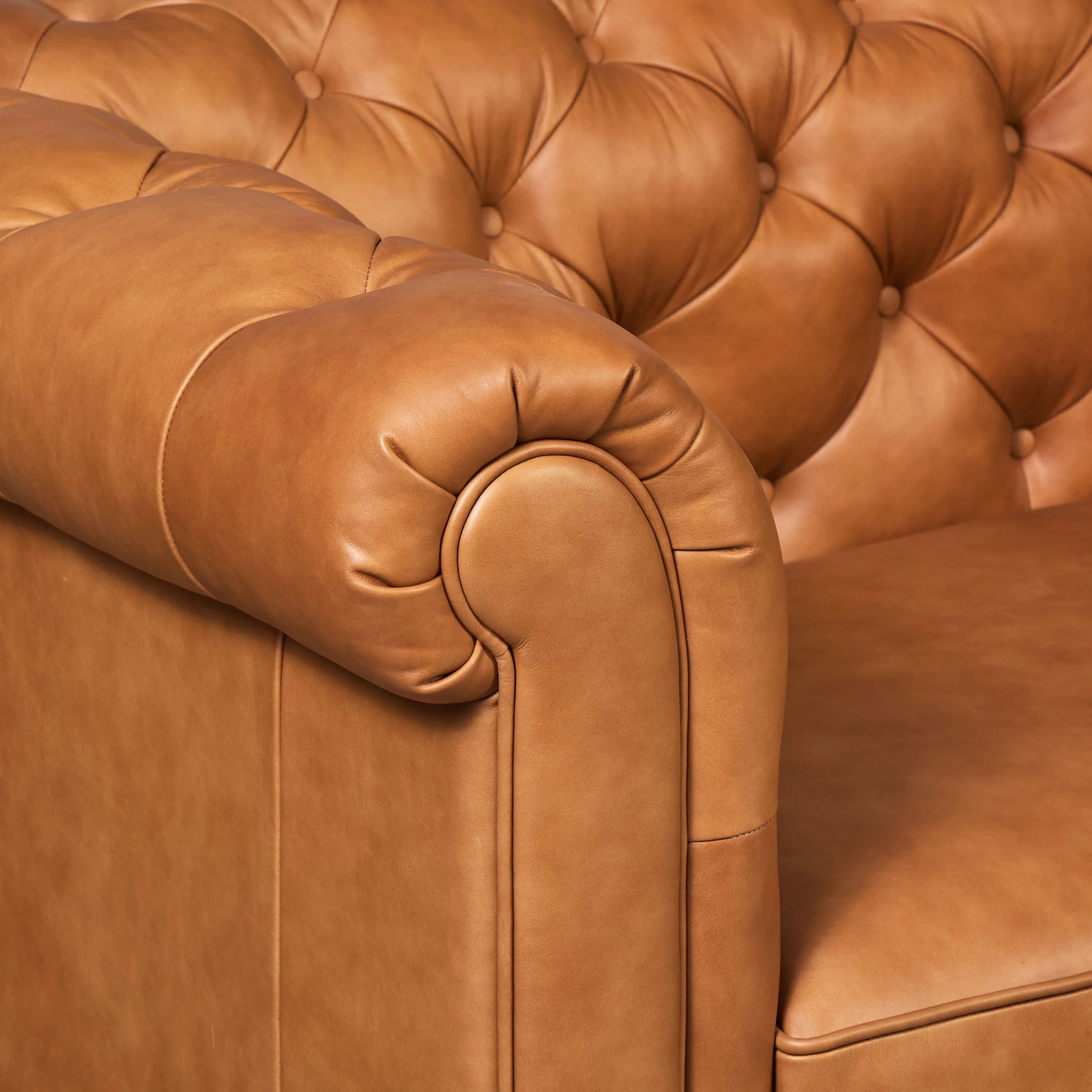 Lyon 72" Leather Apartment Sofa | Cognac Tan - Image 9