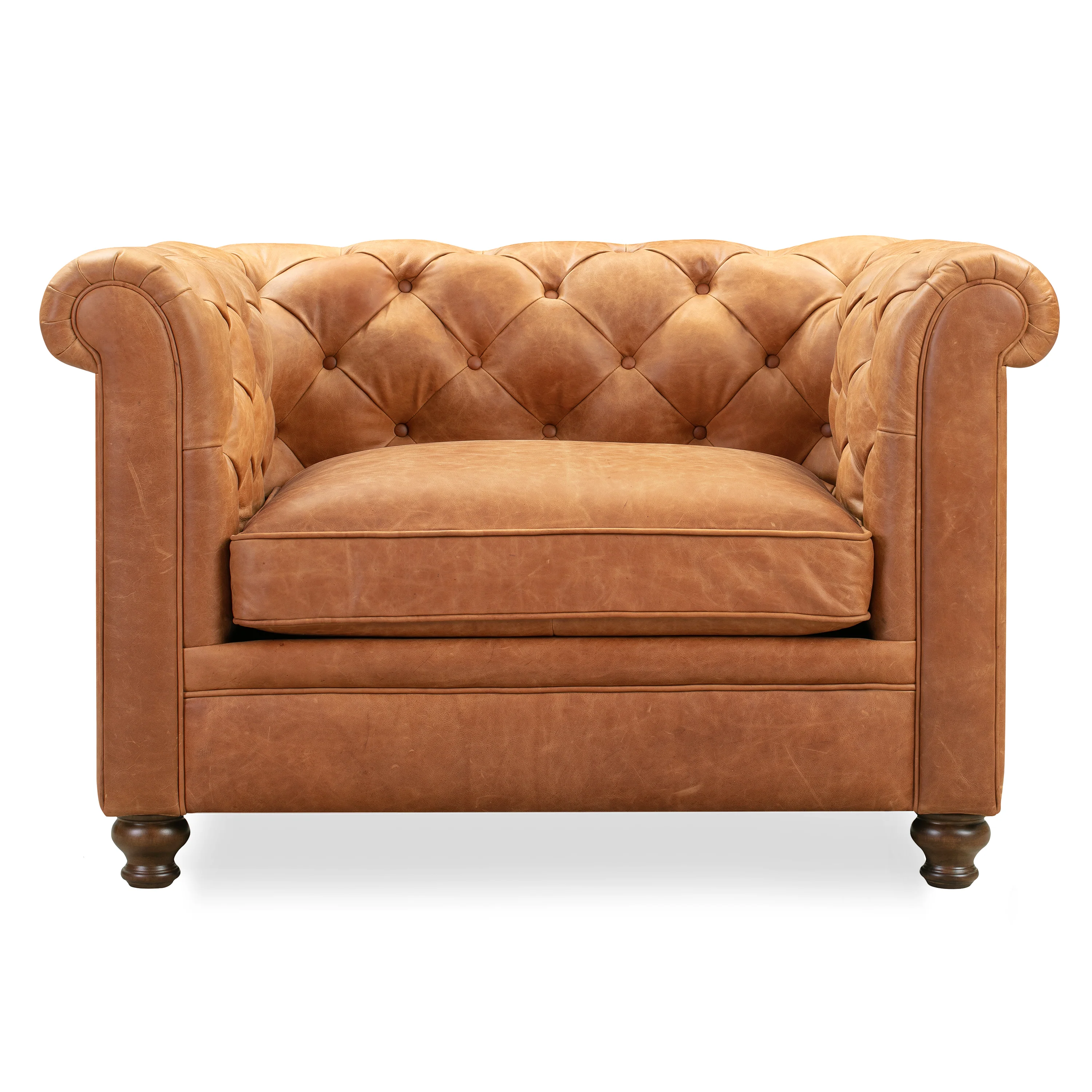 Lyon Leather Lounge Chair | Cognac Tan | Single - Image 5