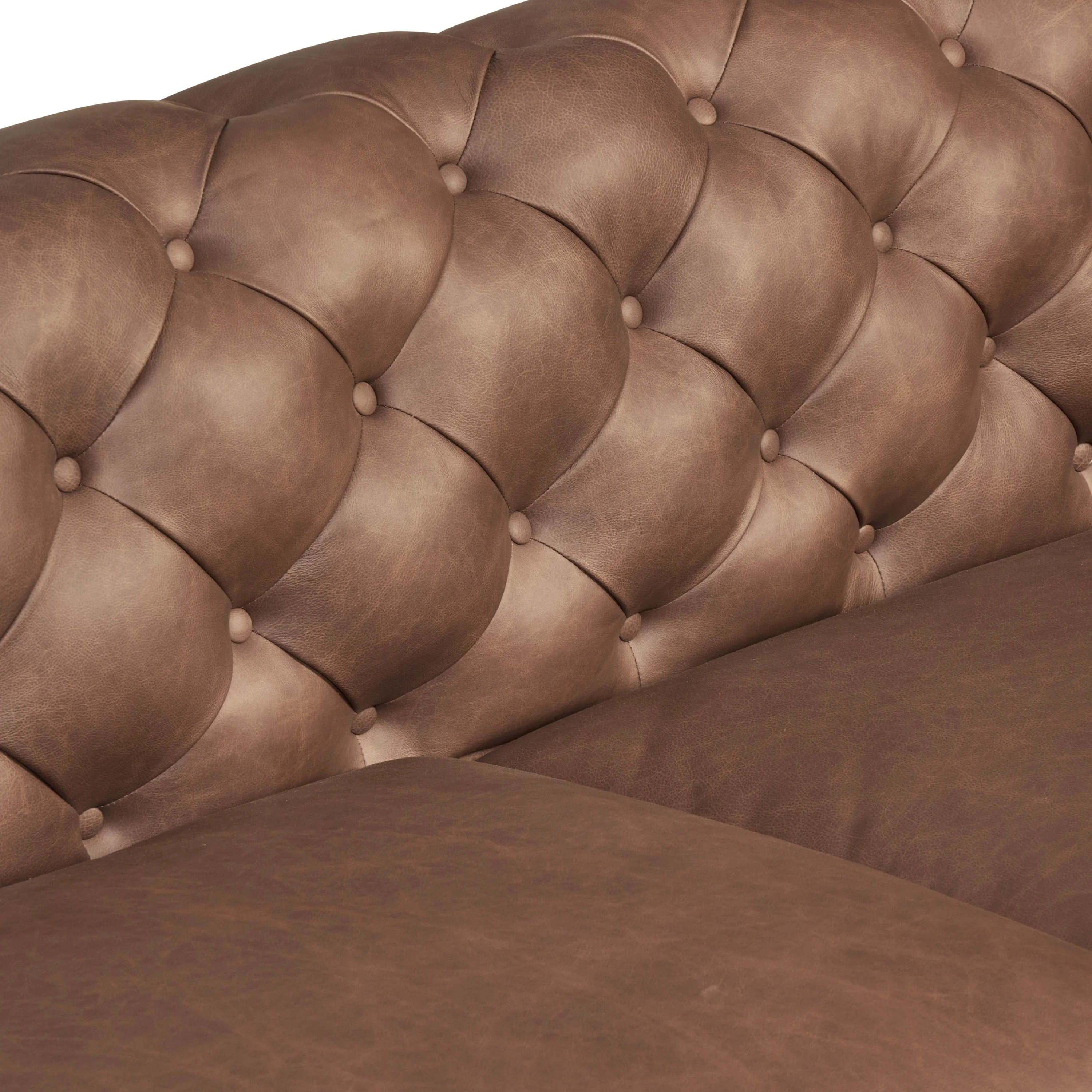 Lyon 87.4" Leather Sofa | Caramel Brown - Image 10