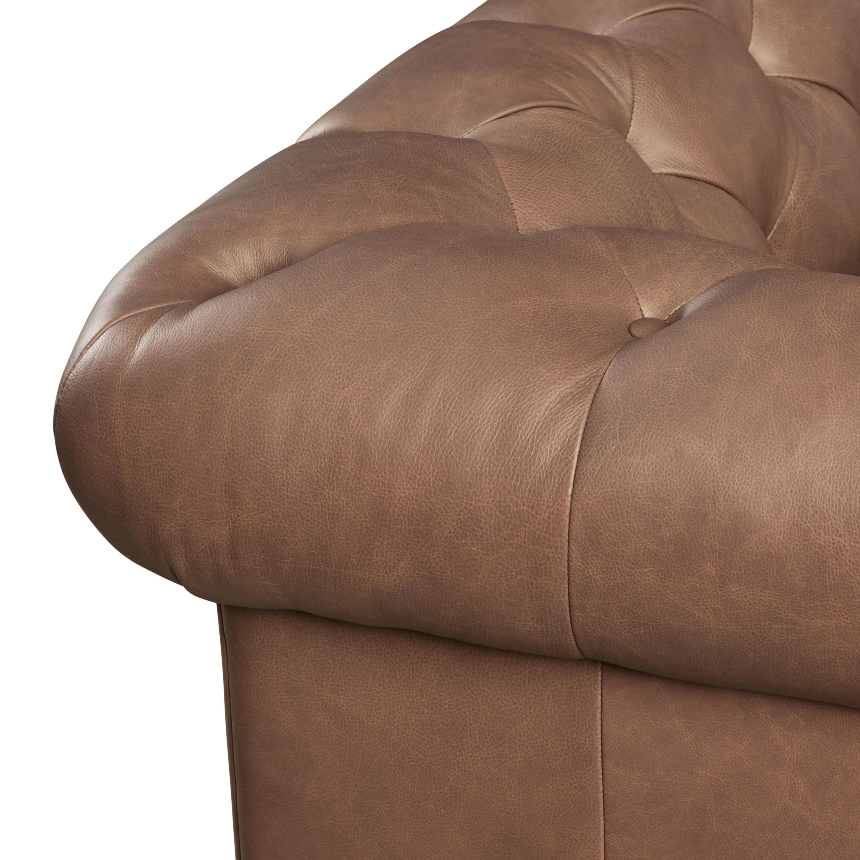 Lyon 87.4" Leather Sofa | Caramel Brown - Image 12