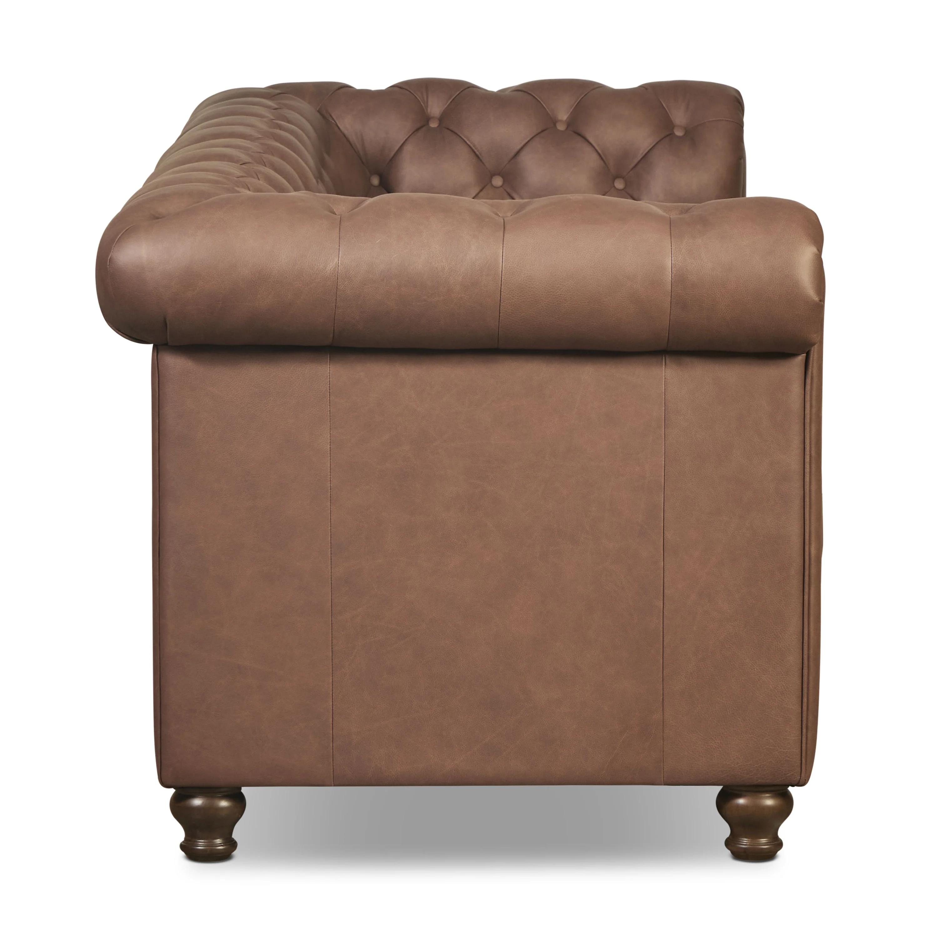 Lyon 87.4" Leather Sofa | Caramel Brown - Image 5
