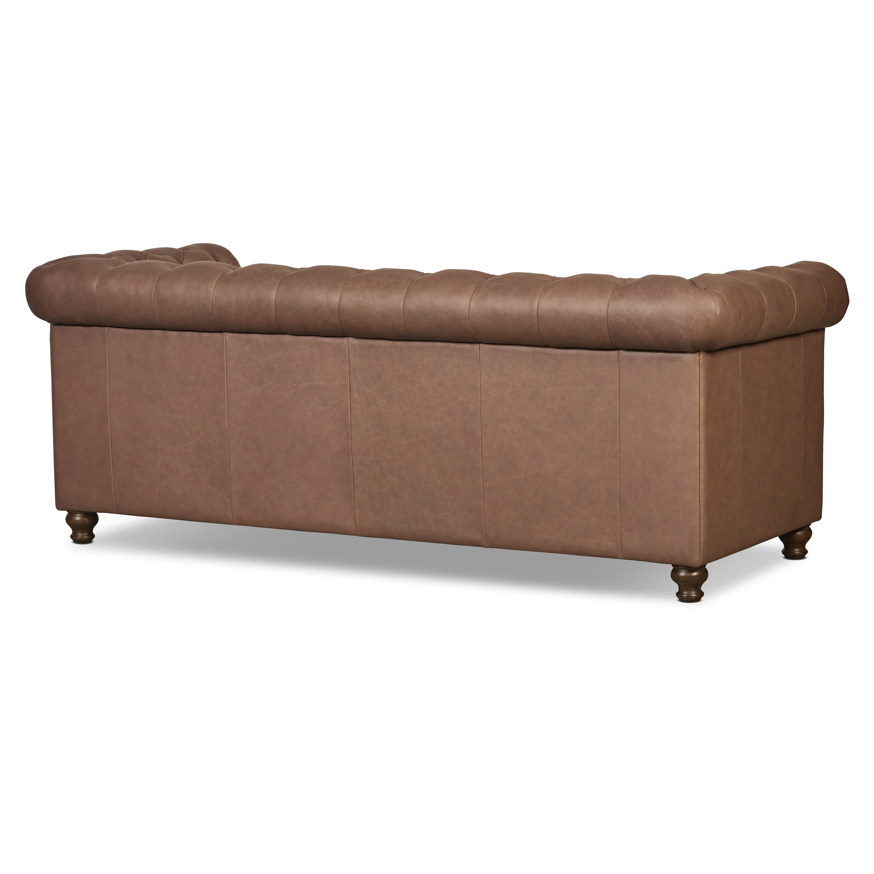 Lyon 87.4" Leather Sofa | Caramel Brown - Image 6