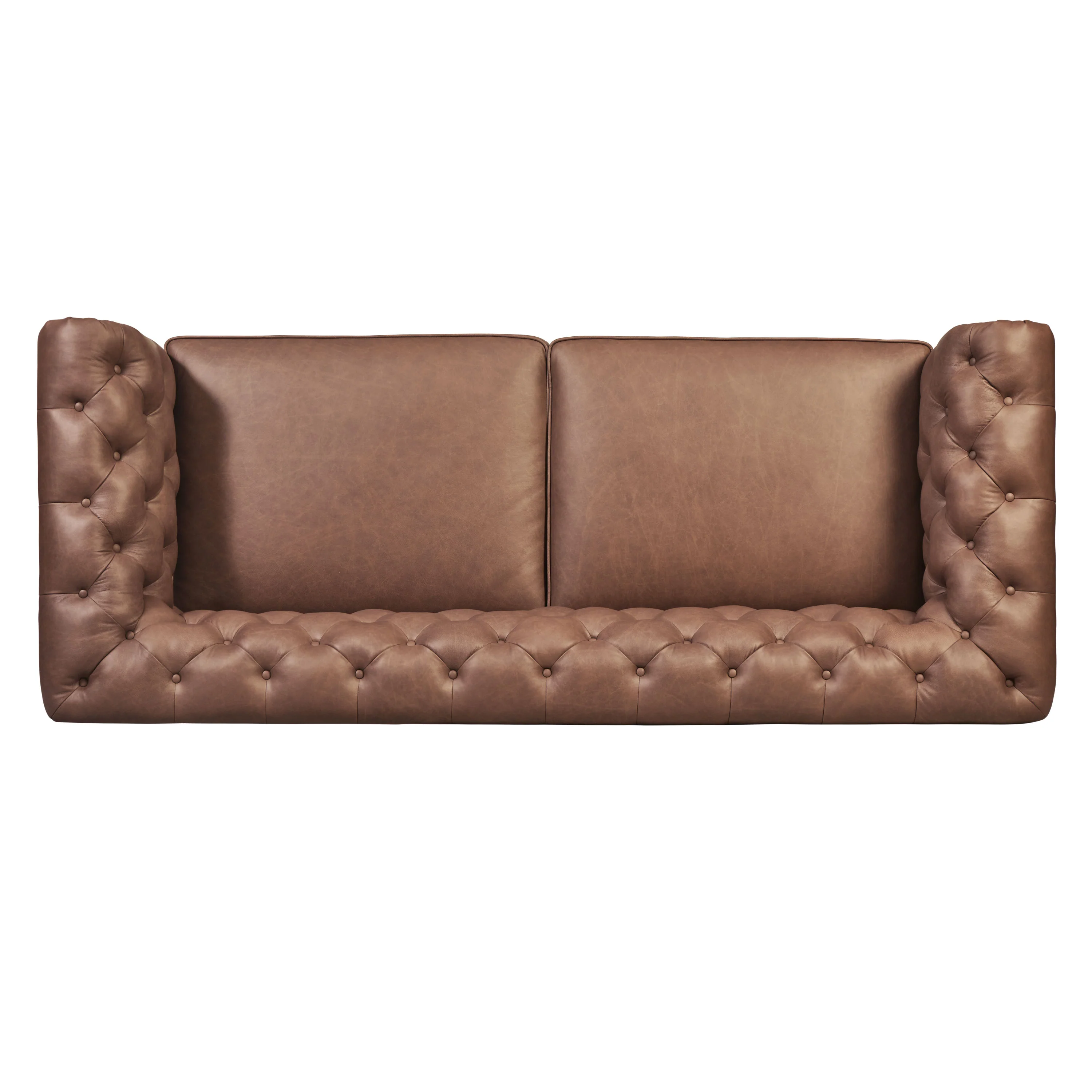 Lyon 87.4" Leather Sofa | Caramel Brown - Image 8