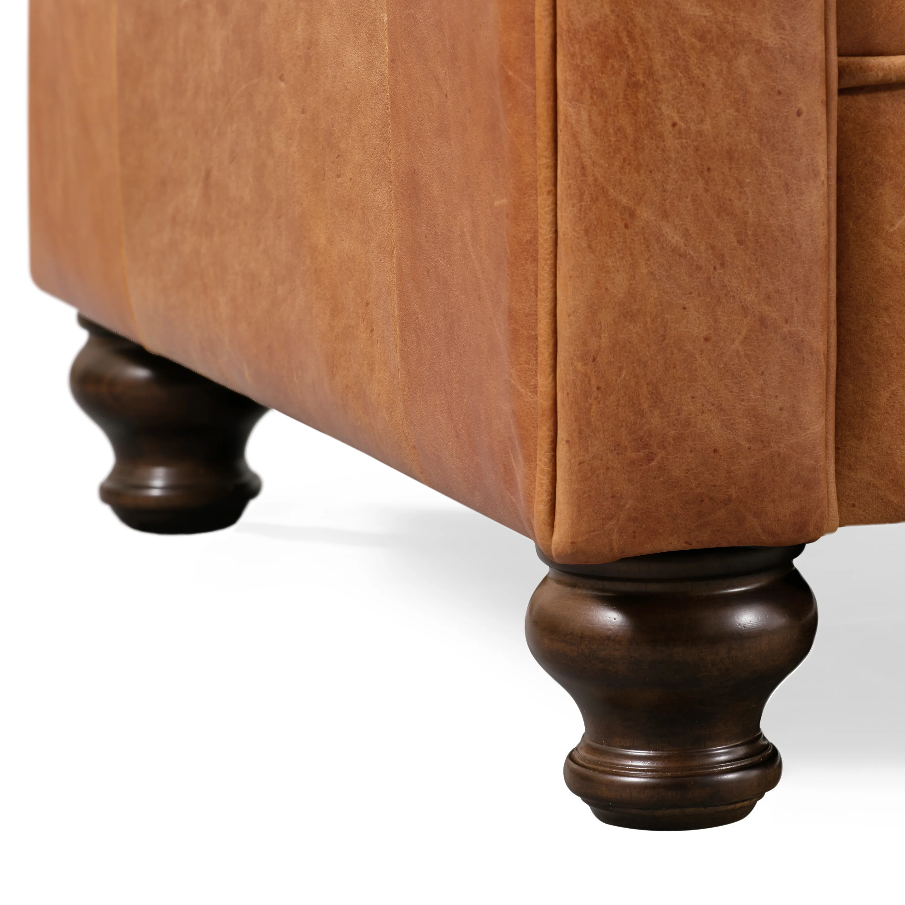 Lyon 87.4" Leather Sofa | Cognac Tan - Image 10