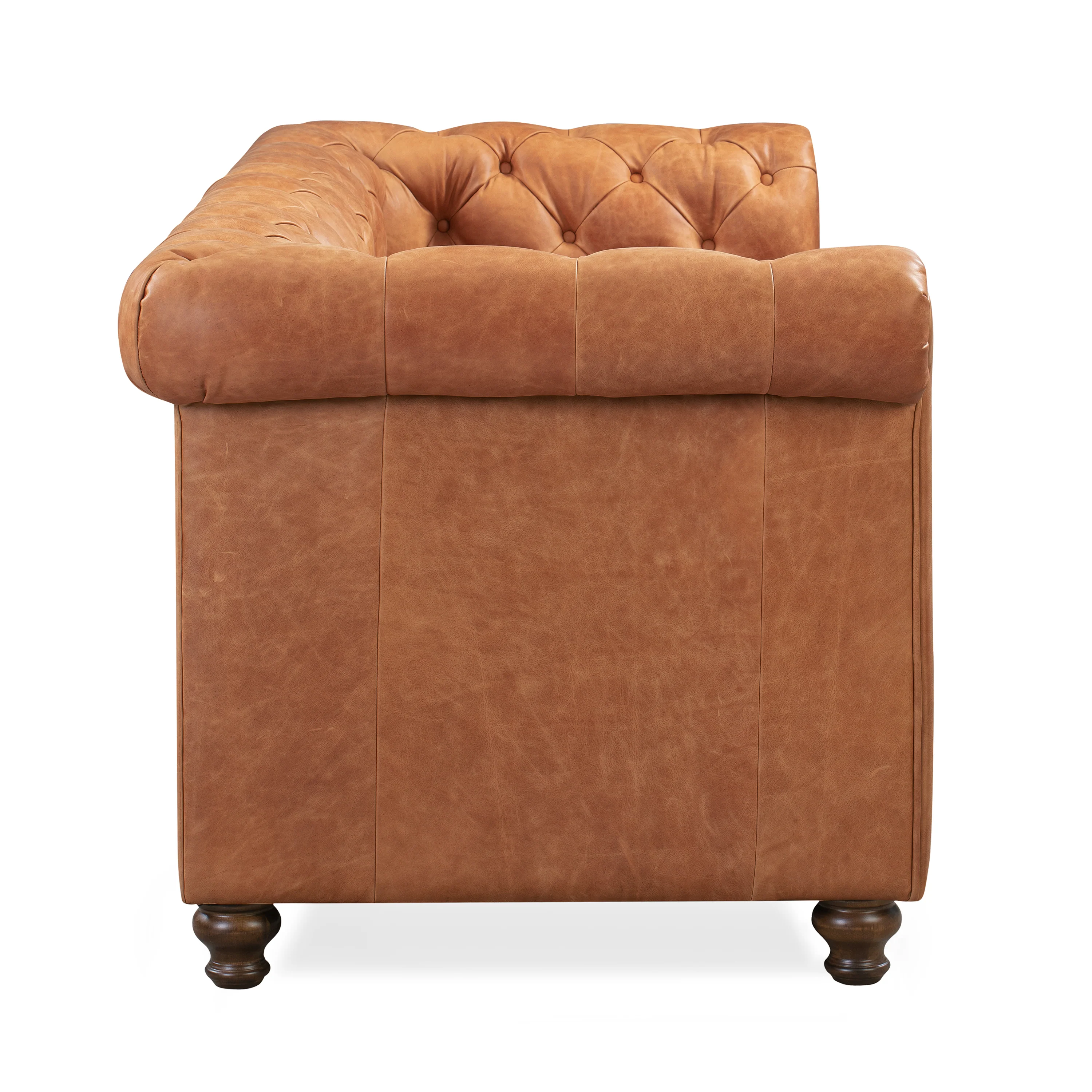 Lyon 87.4" Leather Sofa | Cognac Tan - Image 5