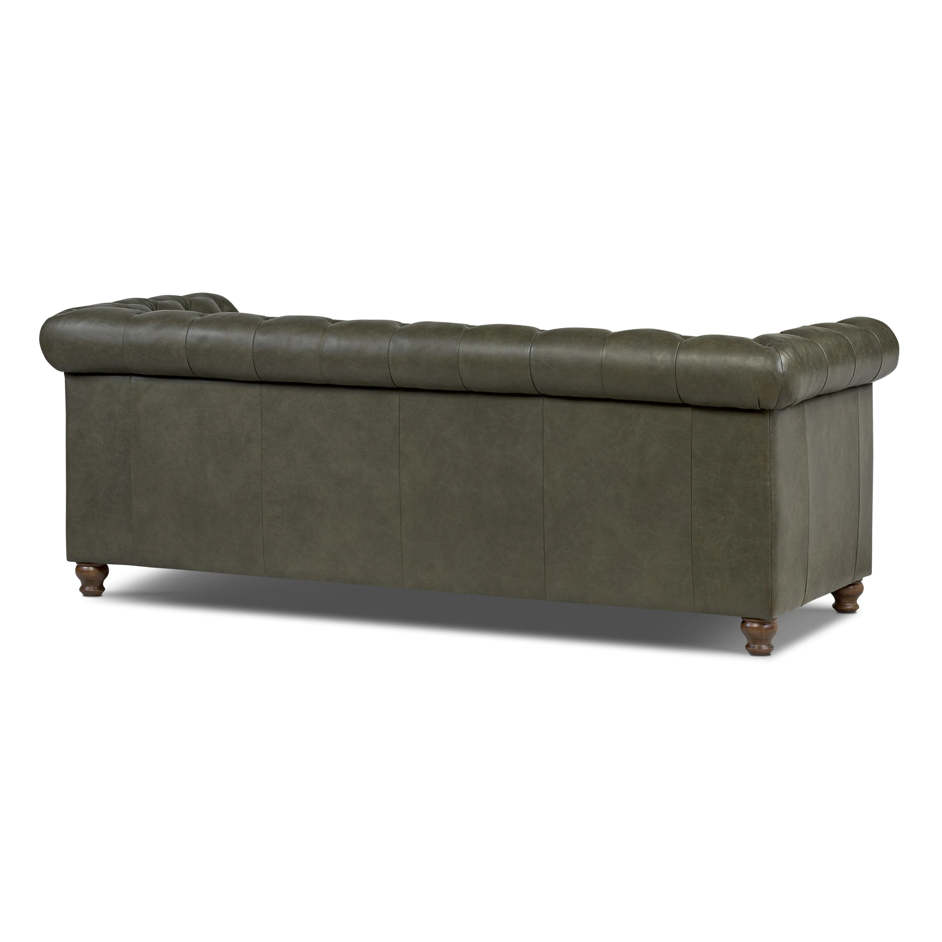 Lyon 87.4" Leather Sofa | Olivine Green - Image 6