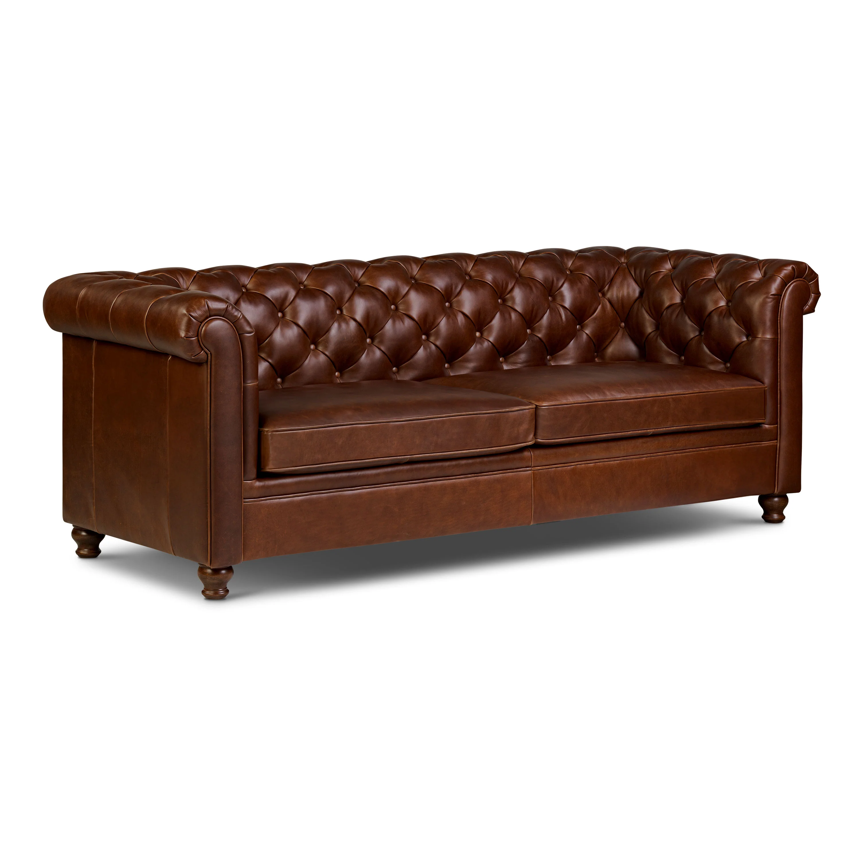 Lyon 87.4" Leather Sofa | Oscuro Brown - Image 5