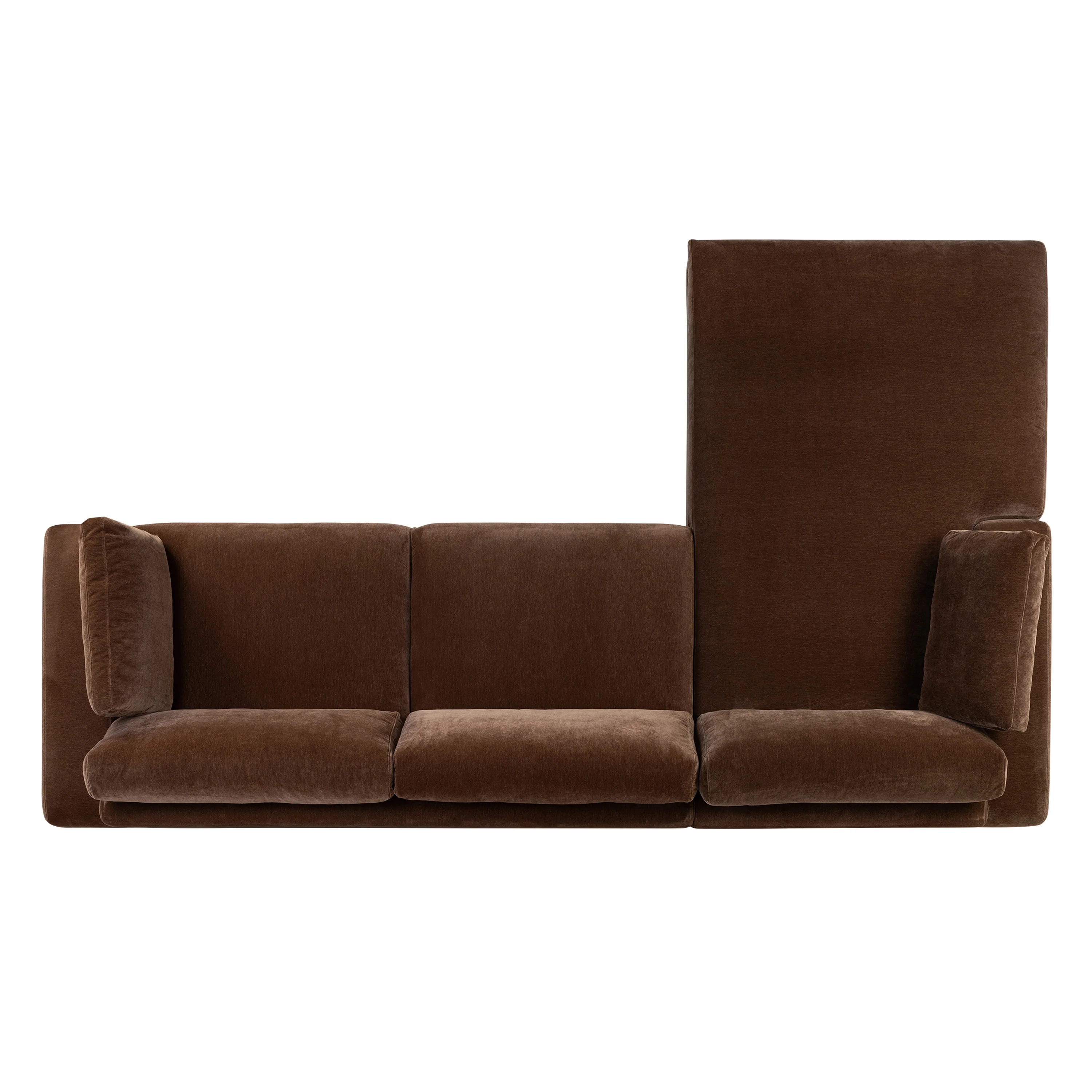 Malaga Left-Facing Sectional Sofa | Bronzer Brown - Image 10