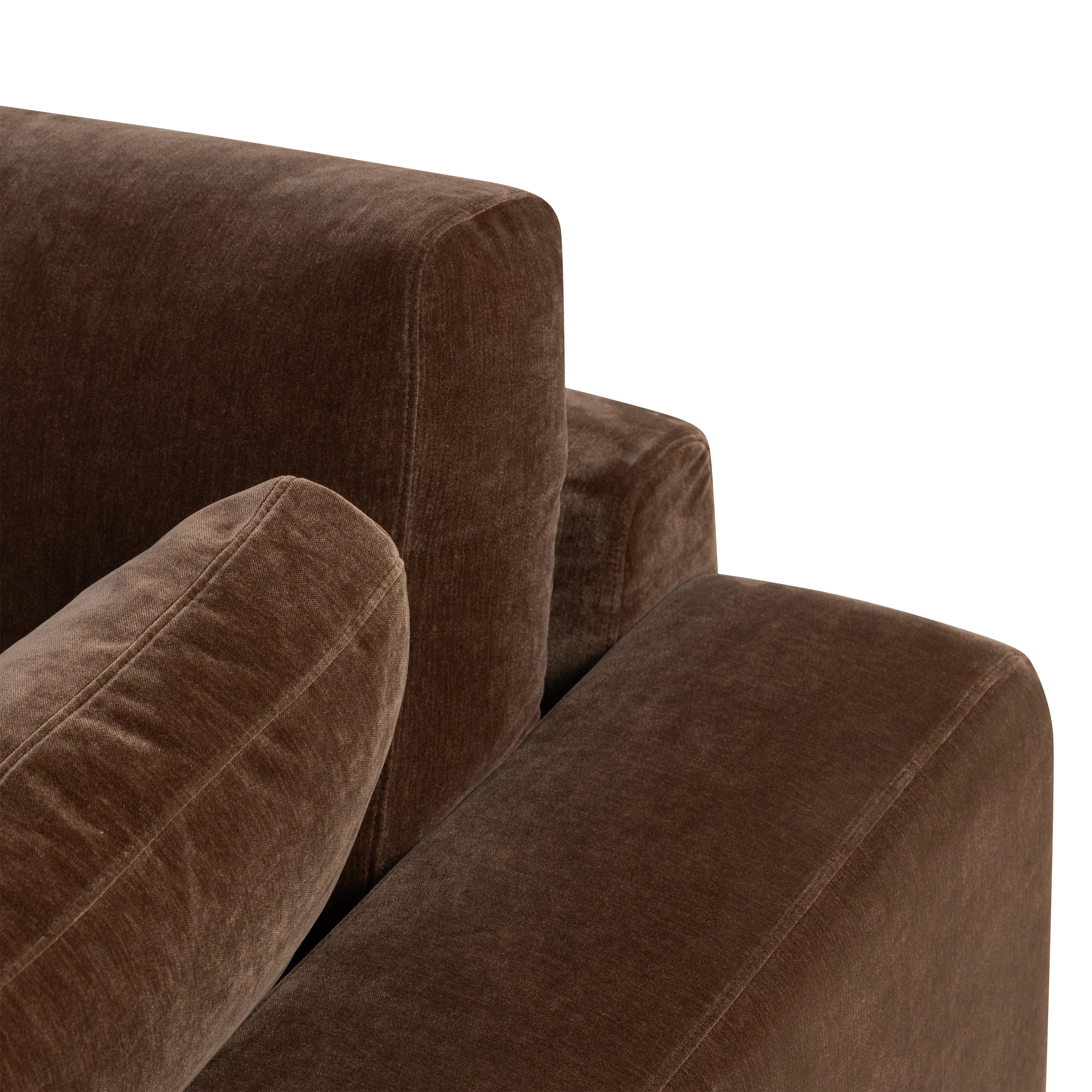 Malaga Left-Facing Sectional Sofa | Bronzer Brown - Image 11