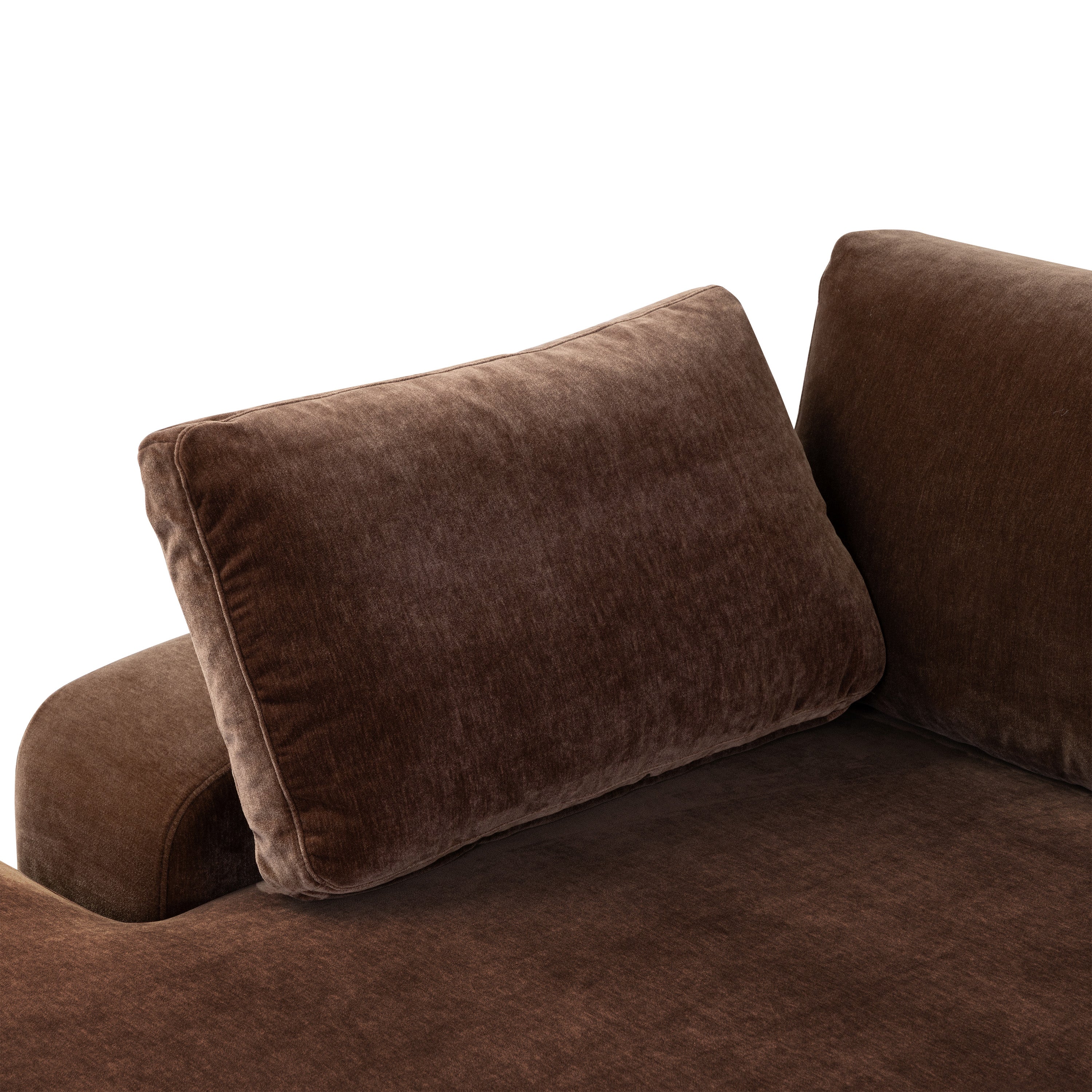 Malaga Left-Facing Sectional Sofa | Bronzer Brown - Image 13