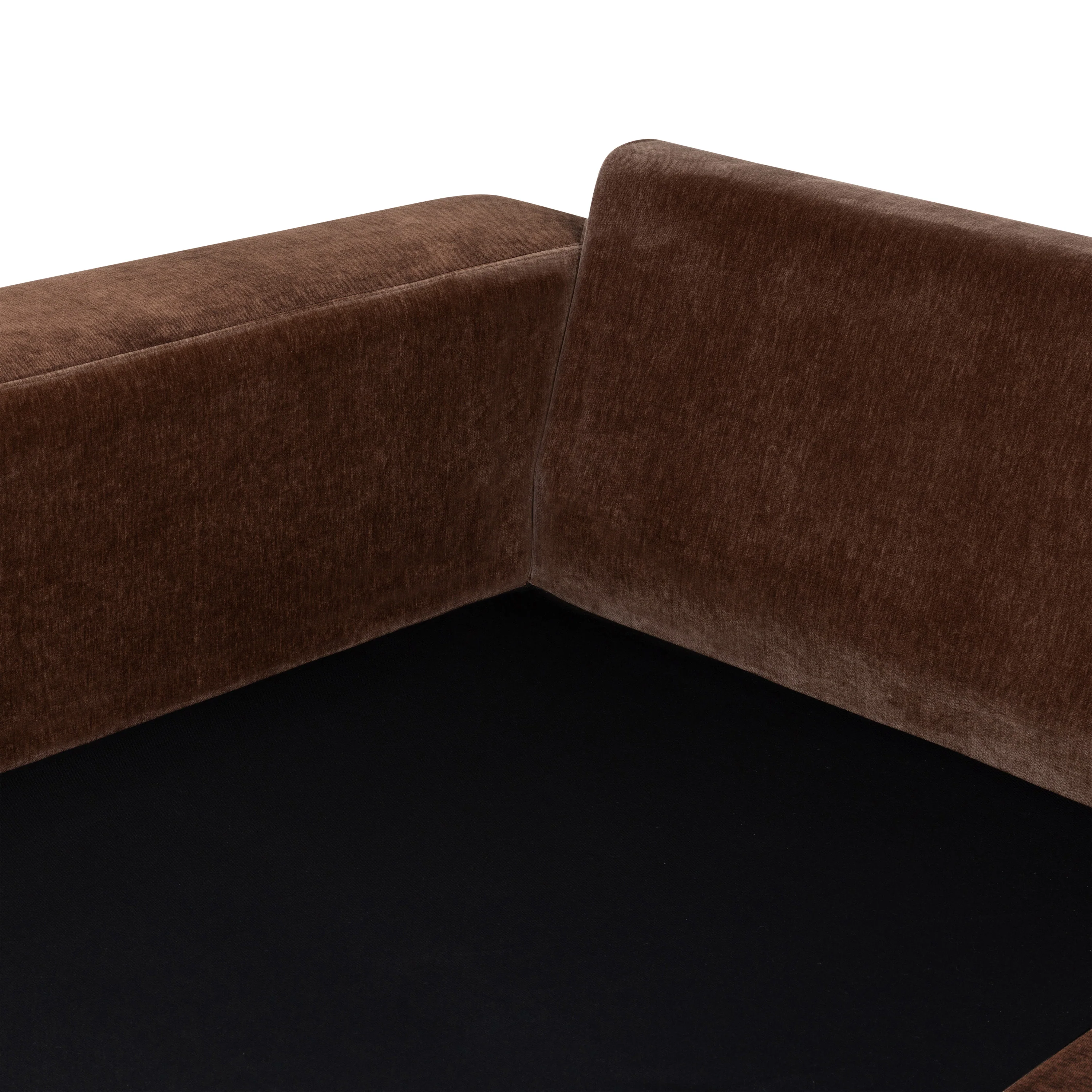 Malaga Left-Facing Sectional Sofa | Bronzer Brown - Image 14