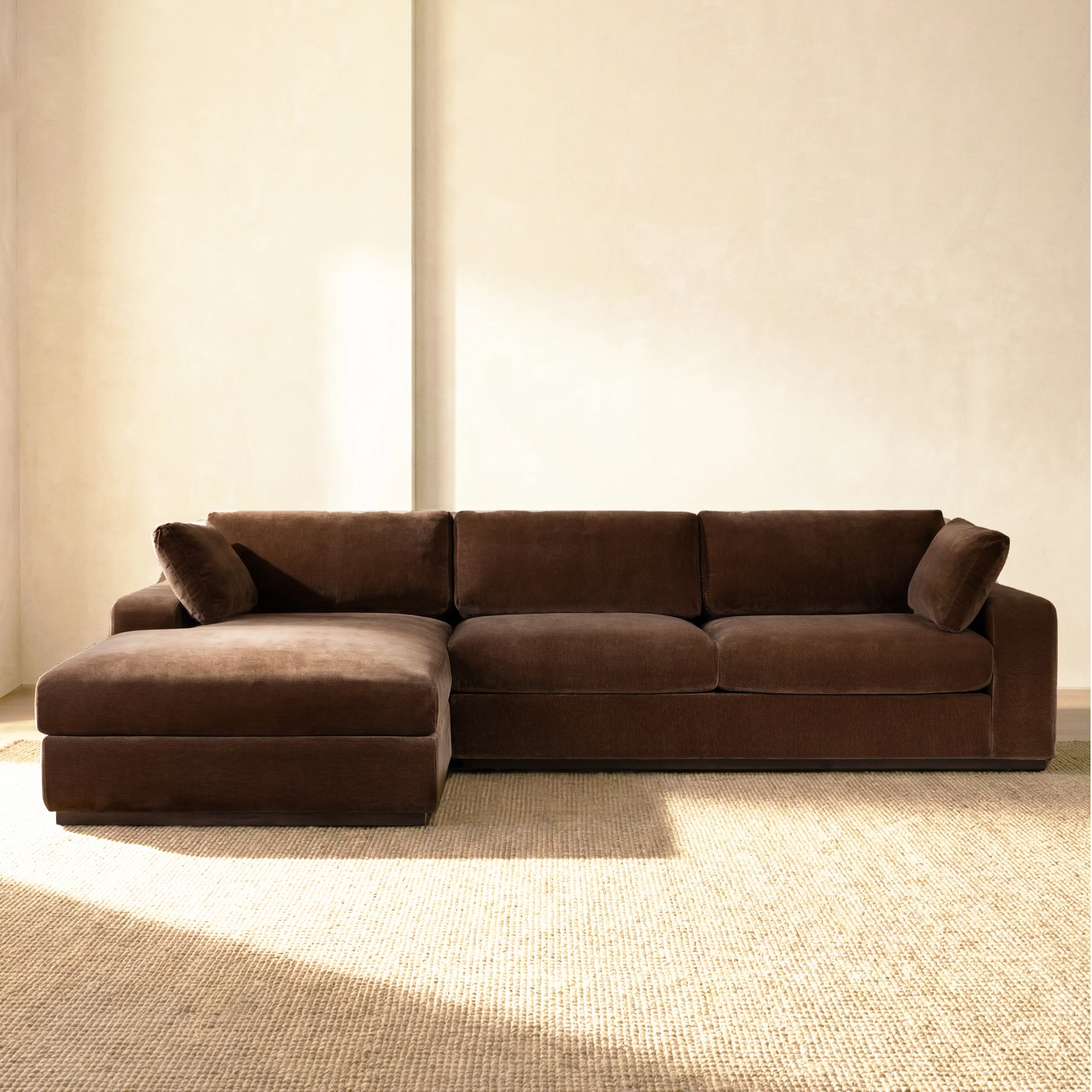 Malaga Left-Facing Sectional Sofa | Bronzer Brown - Image 3
