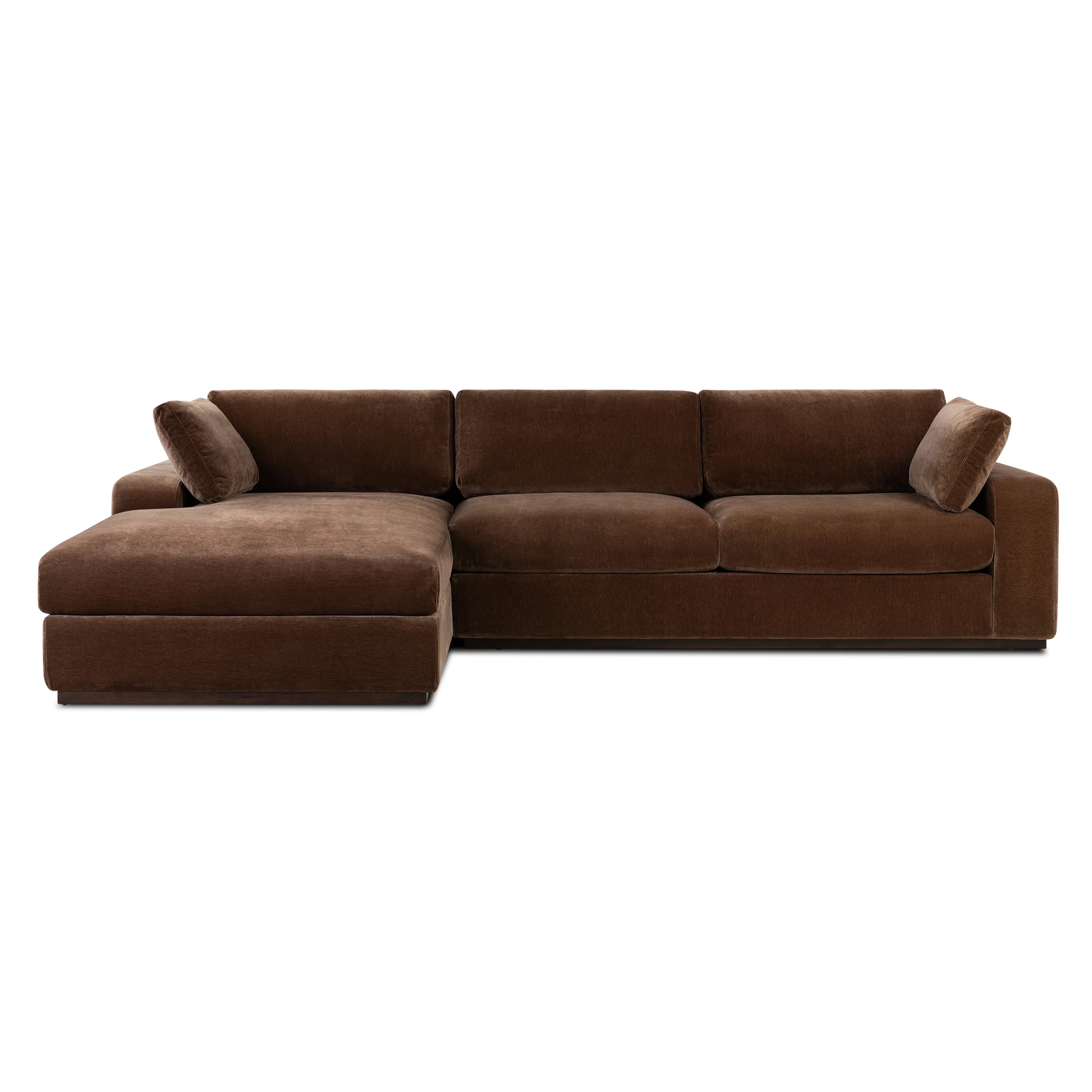 Malaga Left-Facing Sectional Sofa | Bronzer Brown - Image 5