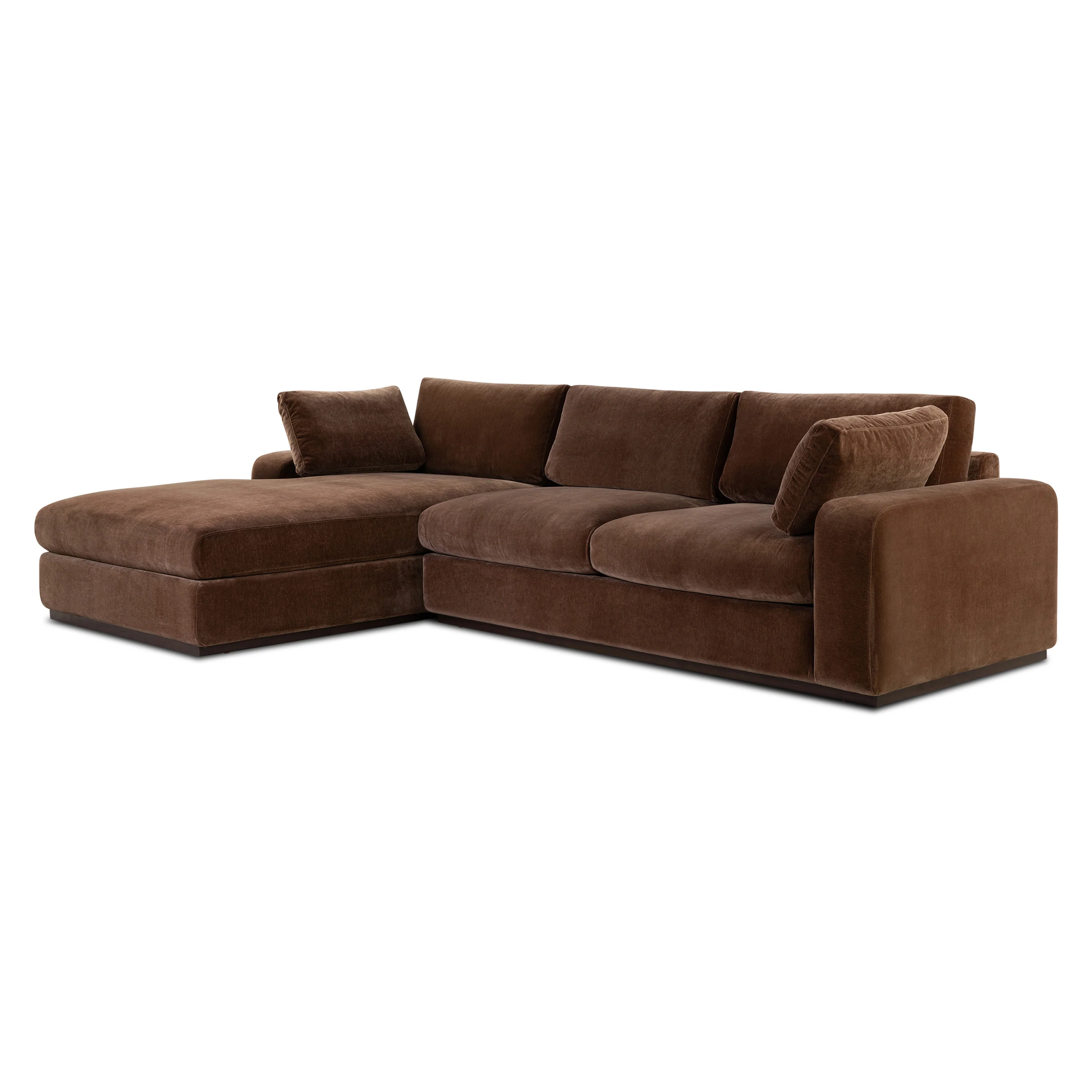 Malaga Left-Facing Sectional Sofa | Bronzer Brown - Image 6