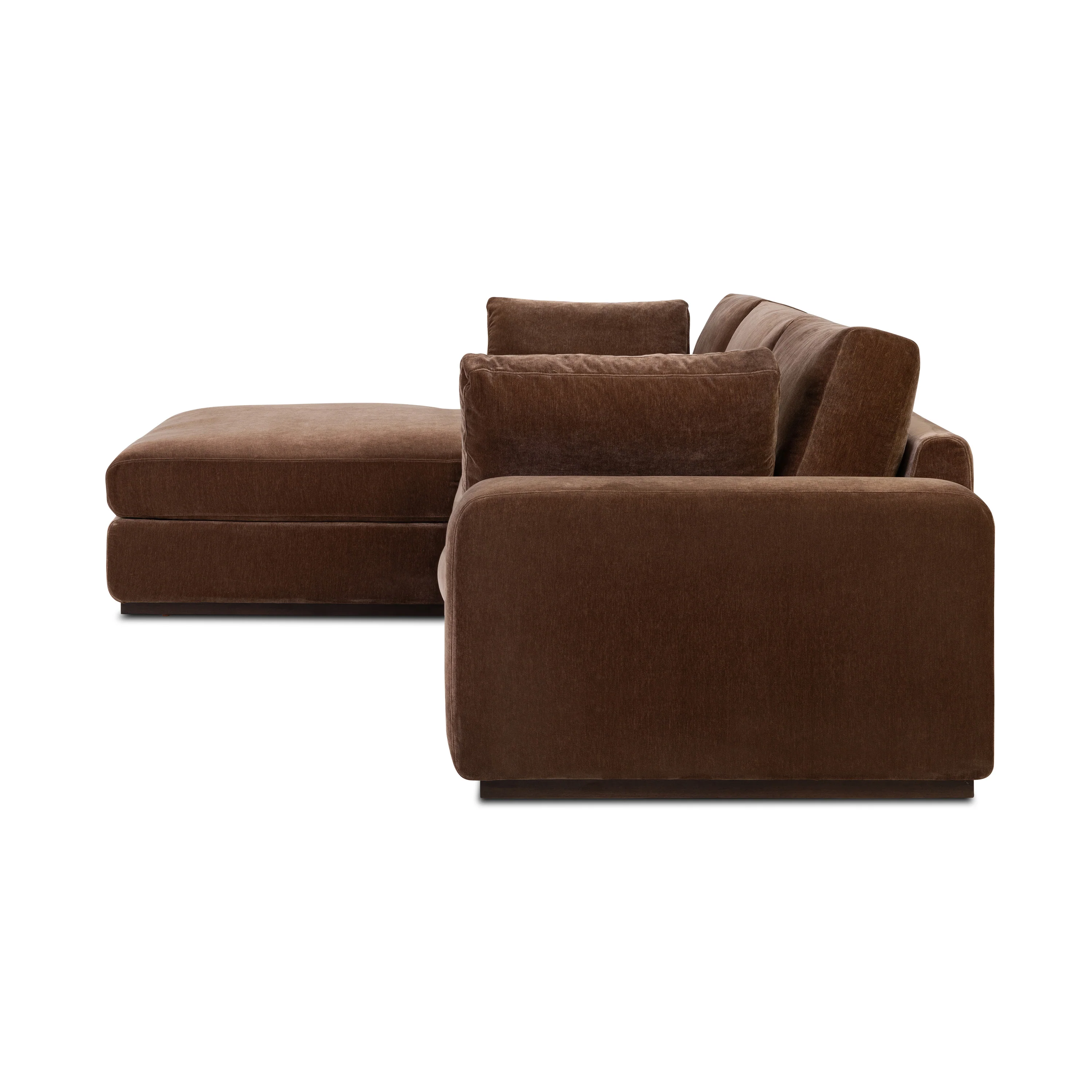 Malaga Left-Facing Sectional Sofa | Bronzer Brown - Image 7