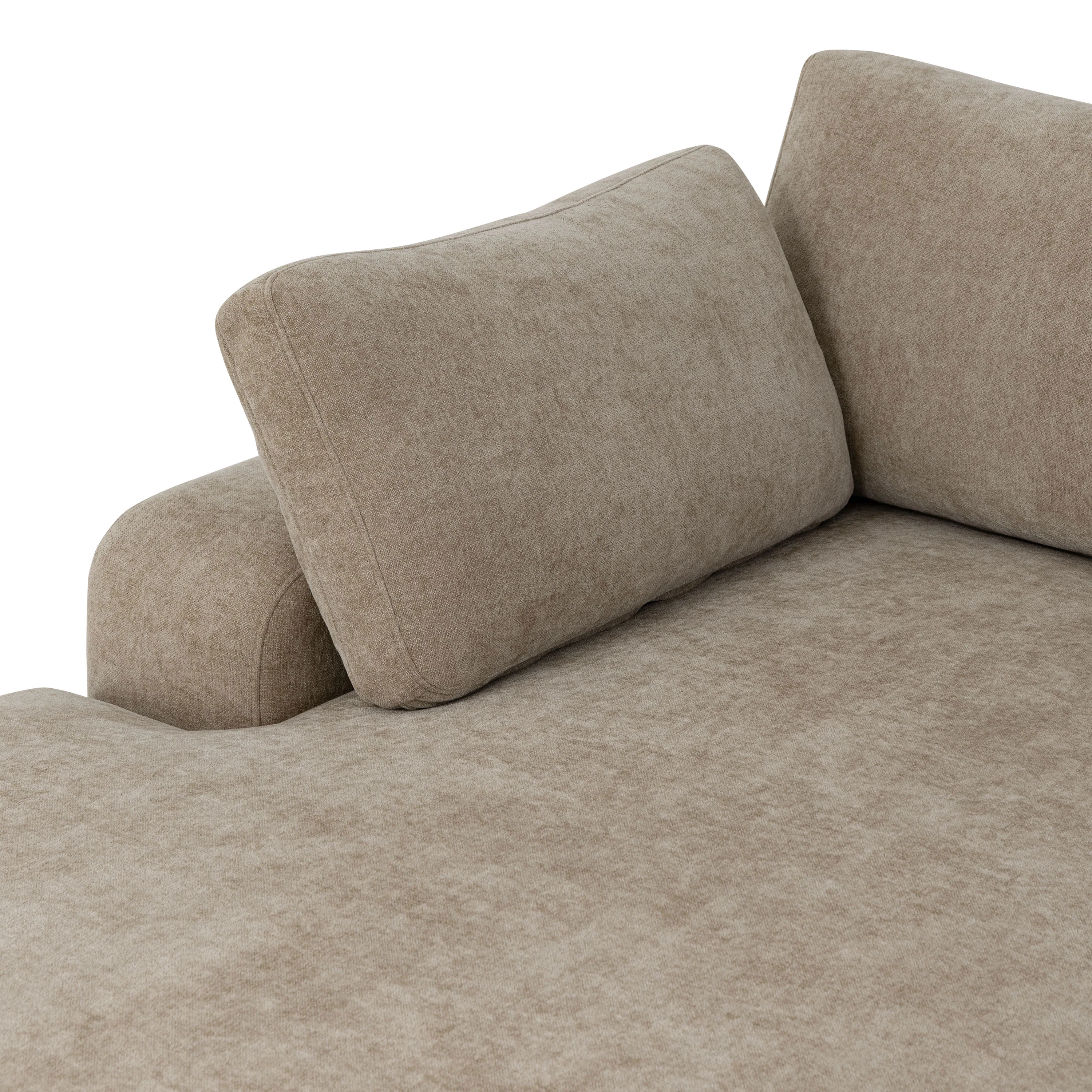 Malaga Left-Facing Sectional Sofa | Drift Brown - Image 13