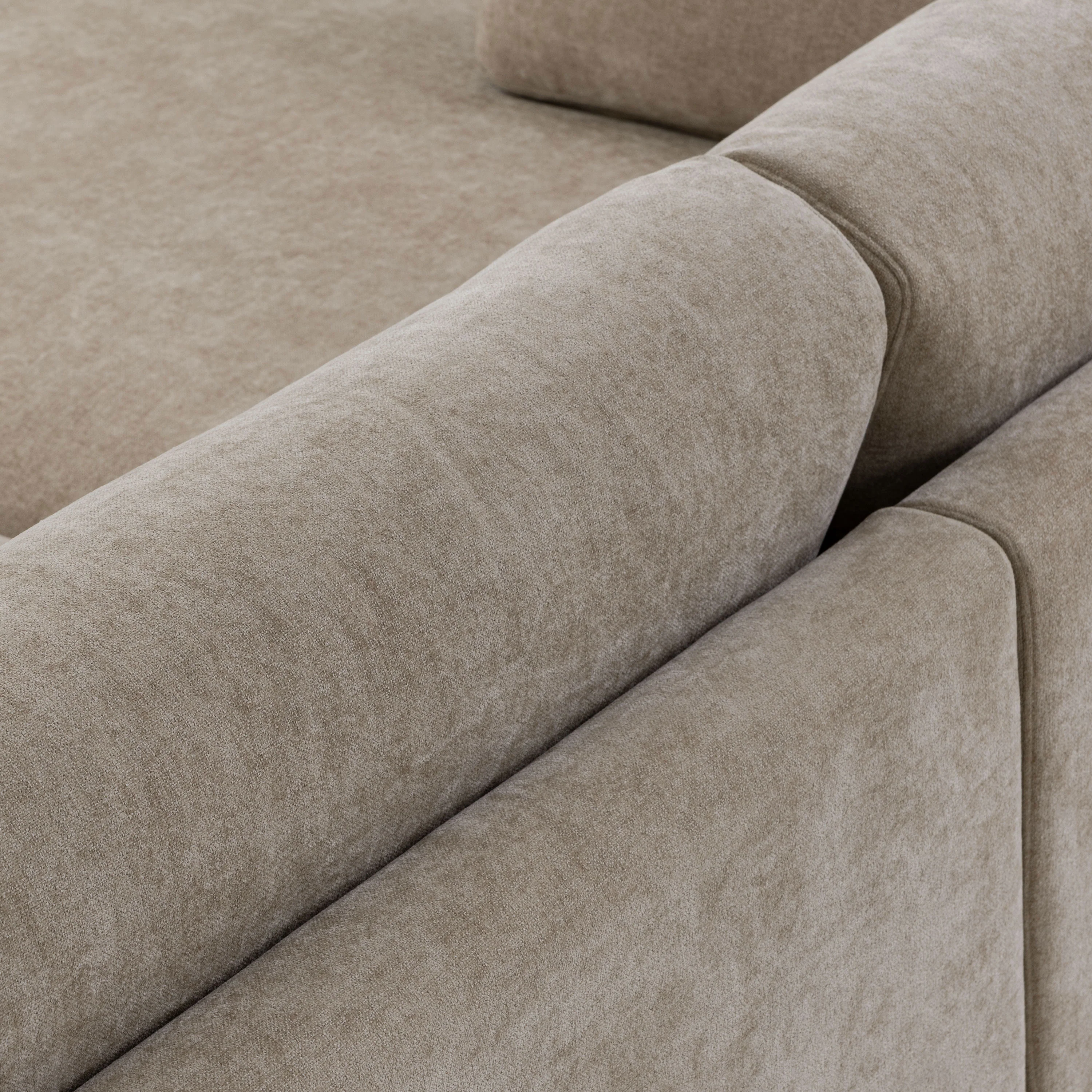 Malaga Left-Facing Sectional Sofa | Drift Brown - Image 14