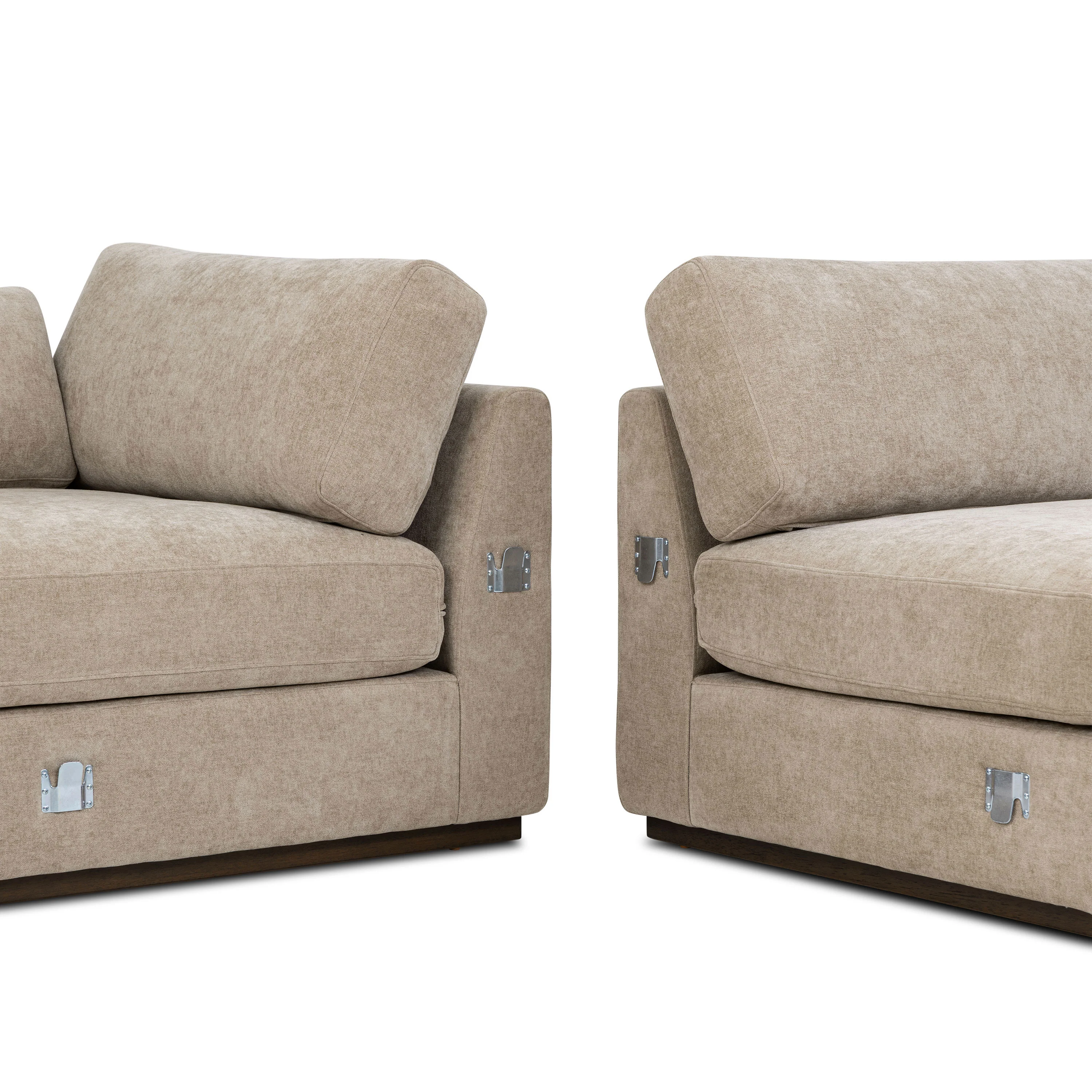Malaga Left-Facing Sectional Sofa | Drift Brown - Image 15