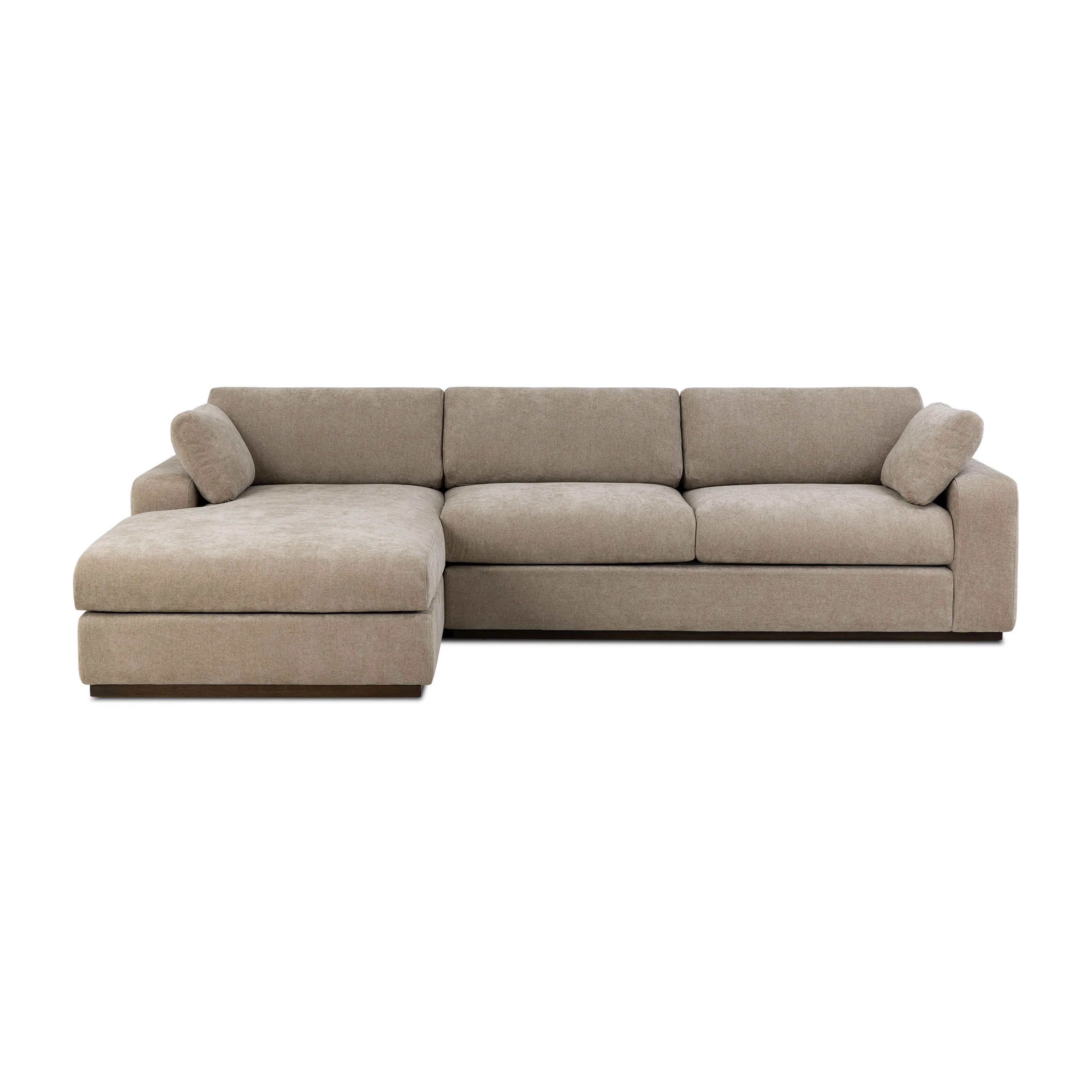 Malaga Left-Facing Sectional Sofa | Drift Brown - Image 3