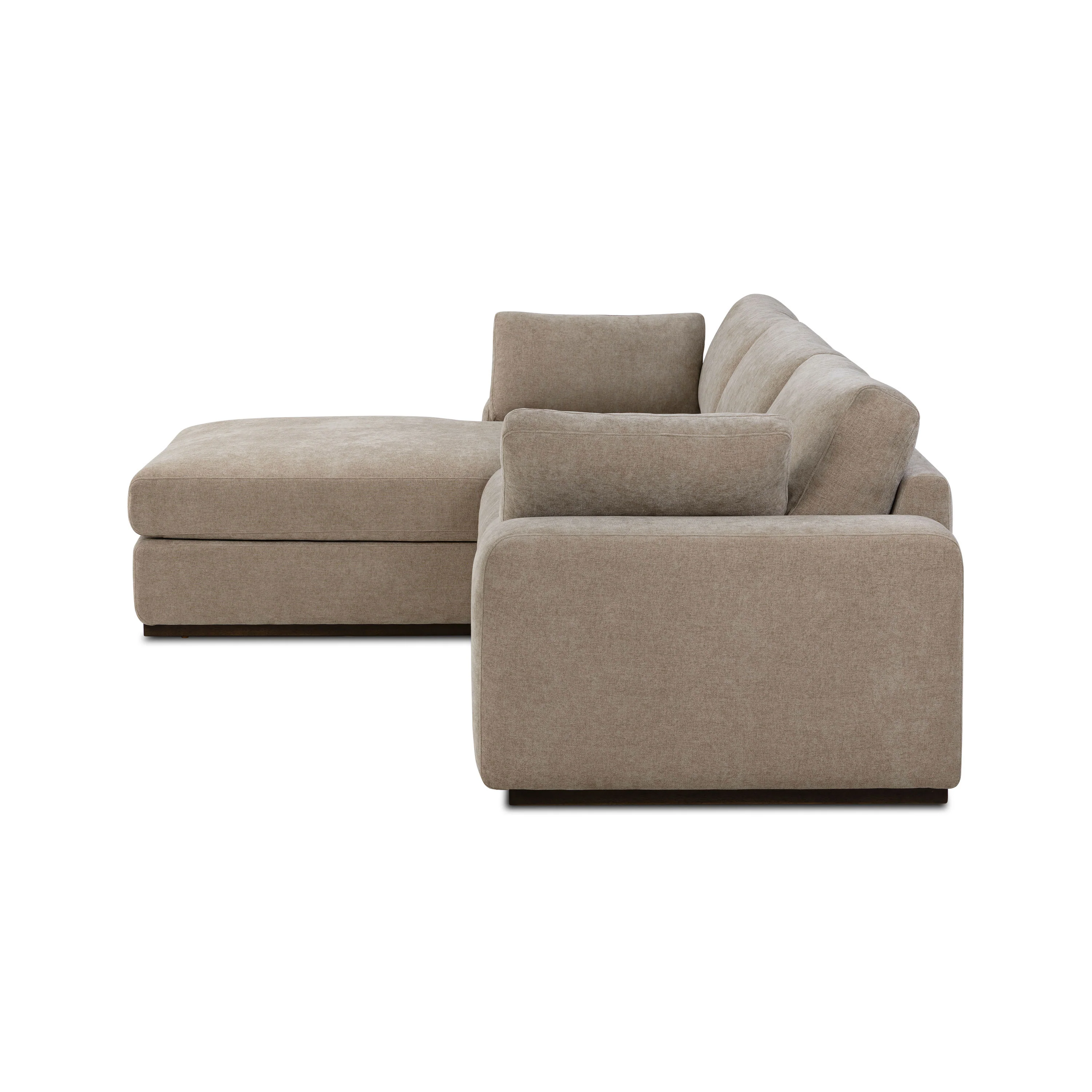 Malaga Left-Facing Sectional Sofa | Drift Brown - Image 5