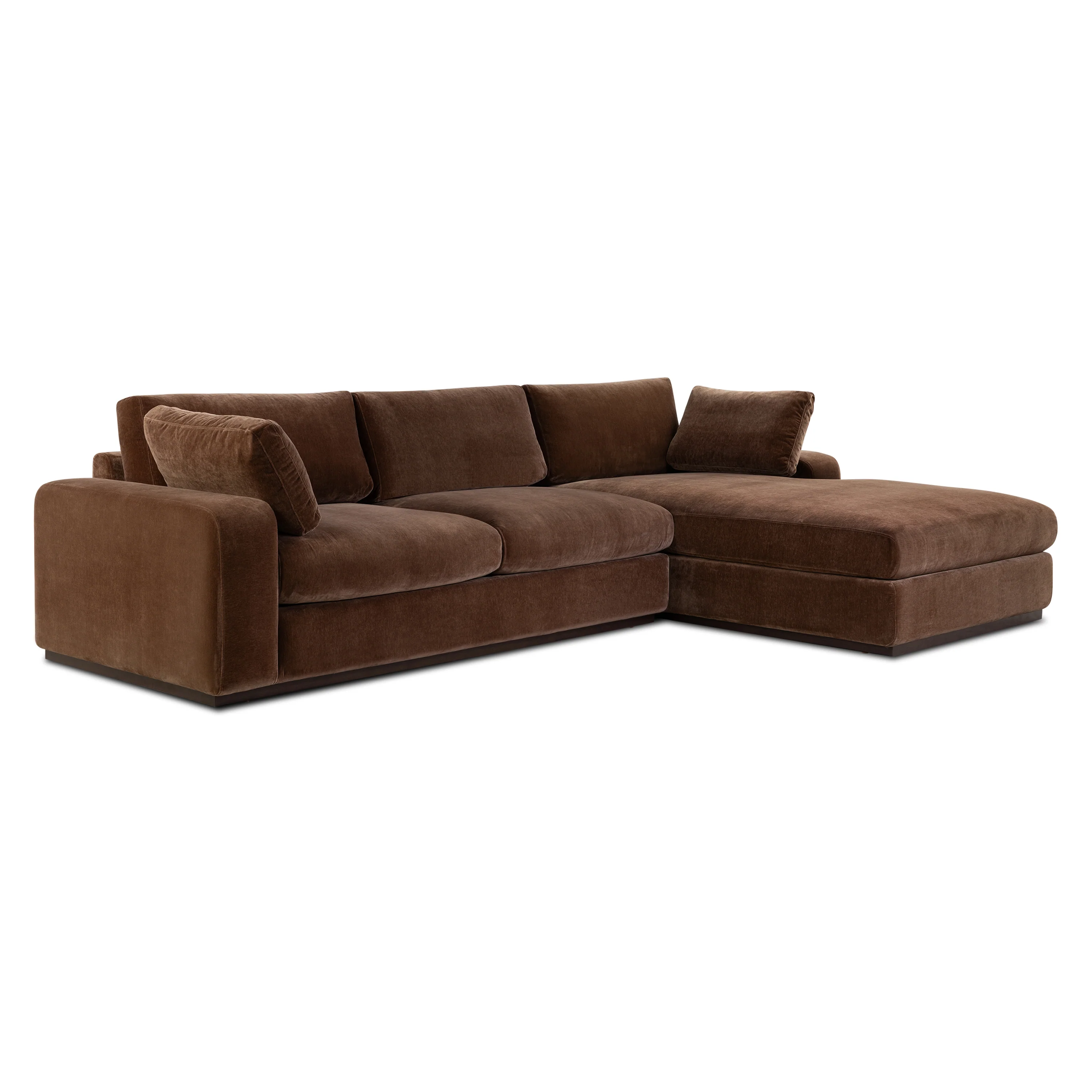 Malaga Right-Facing Sectional Sofa | Bronzer Brown - Image 5