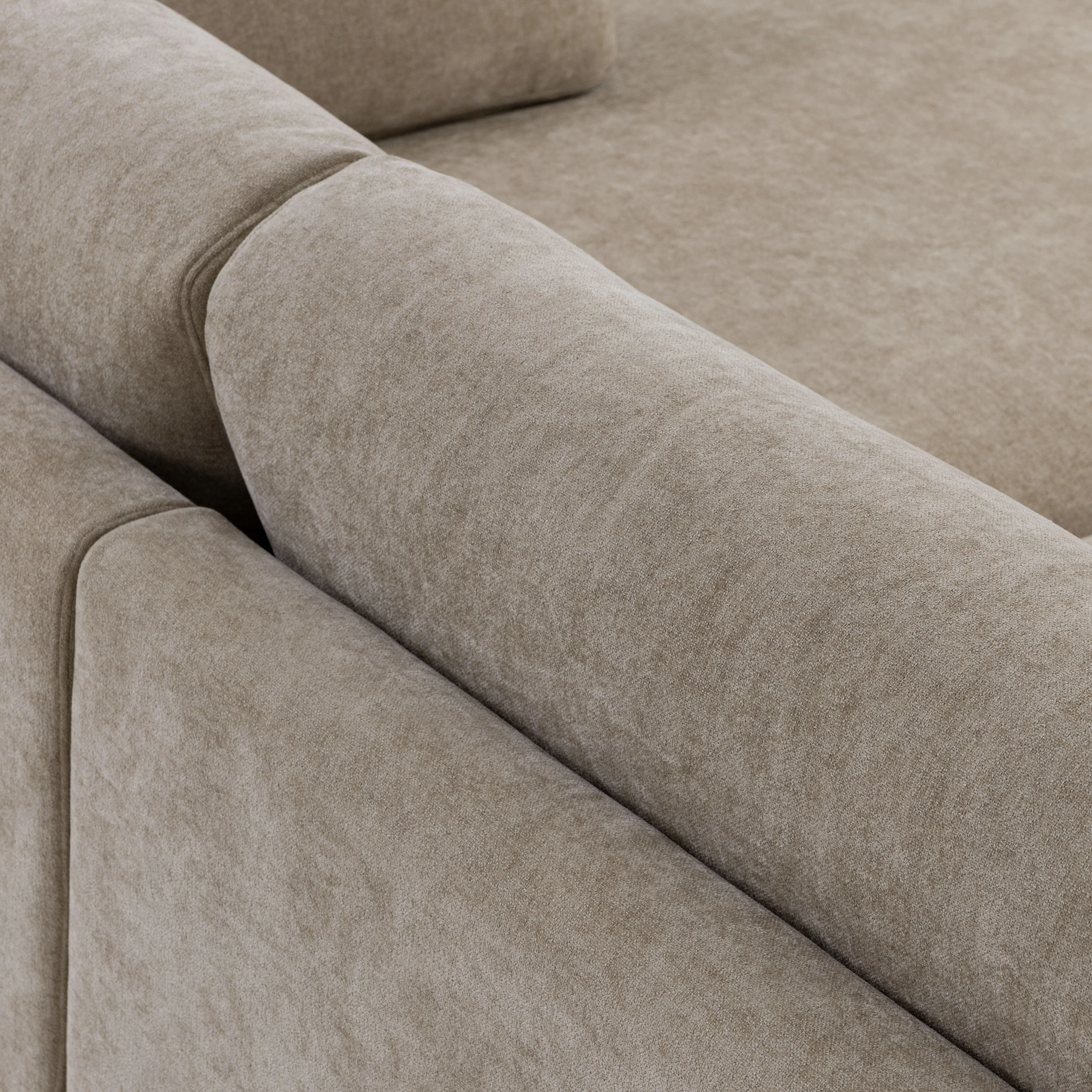 Malaga Right-Facing Sectional Sofa | Drift Brown - Image 14