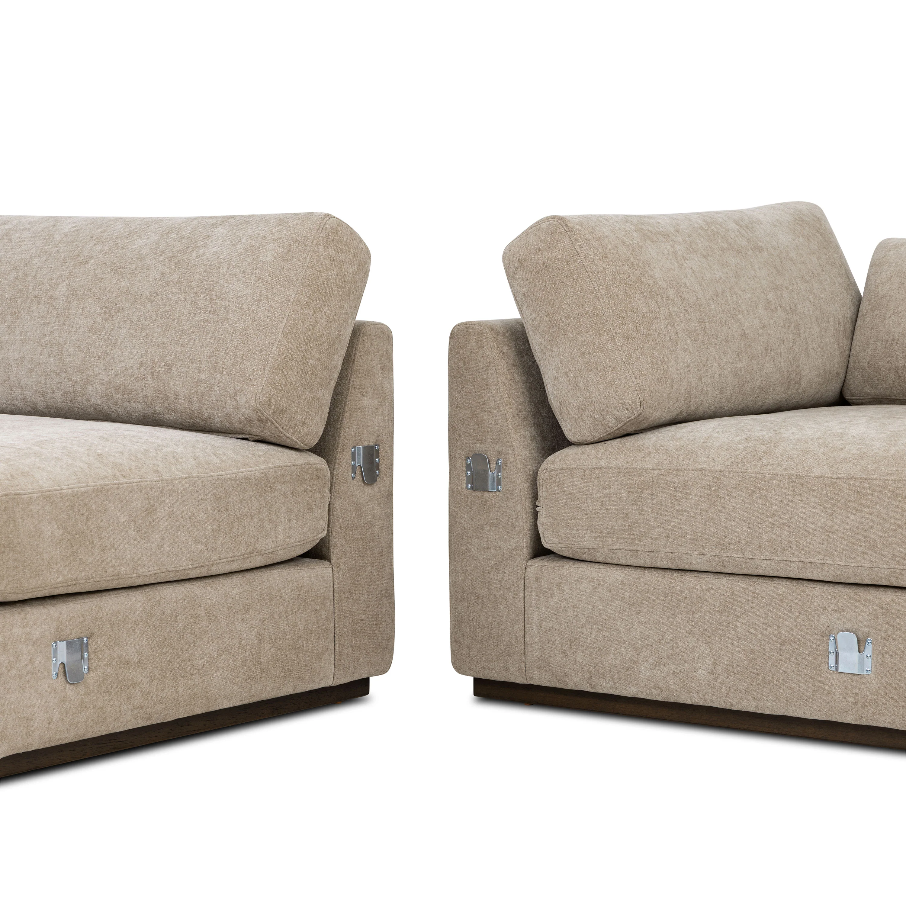 Malaga Right-Facing Sectional Sofa | Drift Brown - Image 15