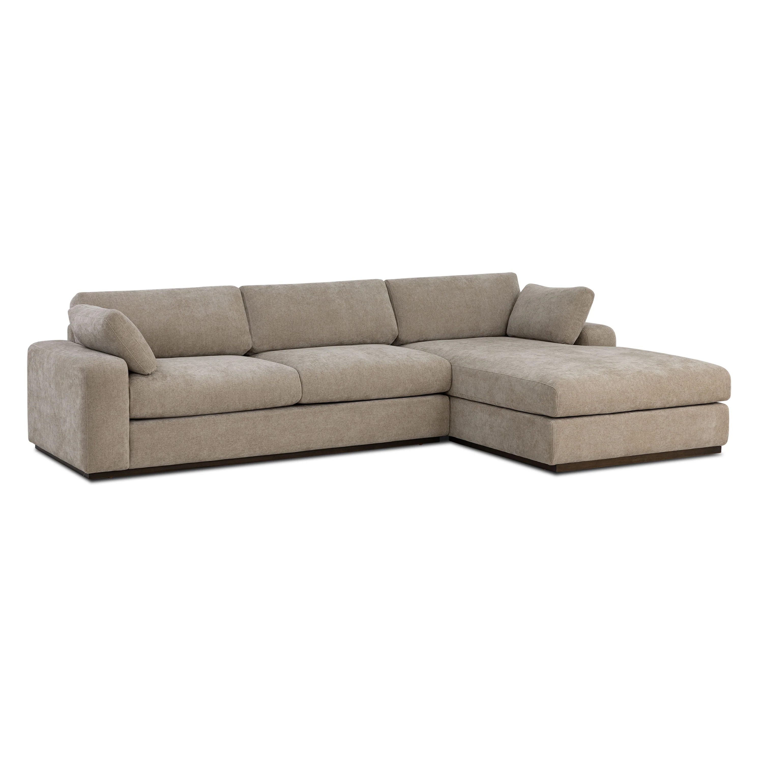 Malaga Right-Facing Sectional Sofa | Drift Brown - Image 4