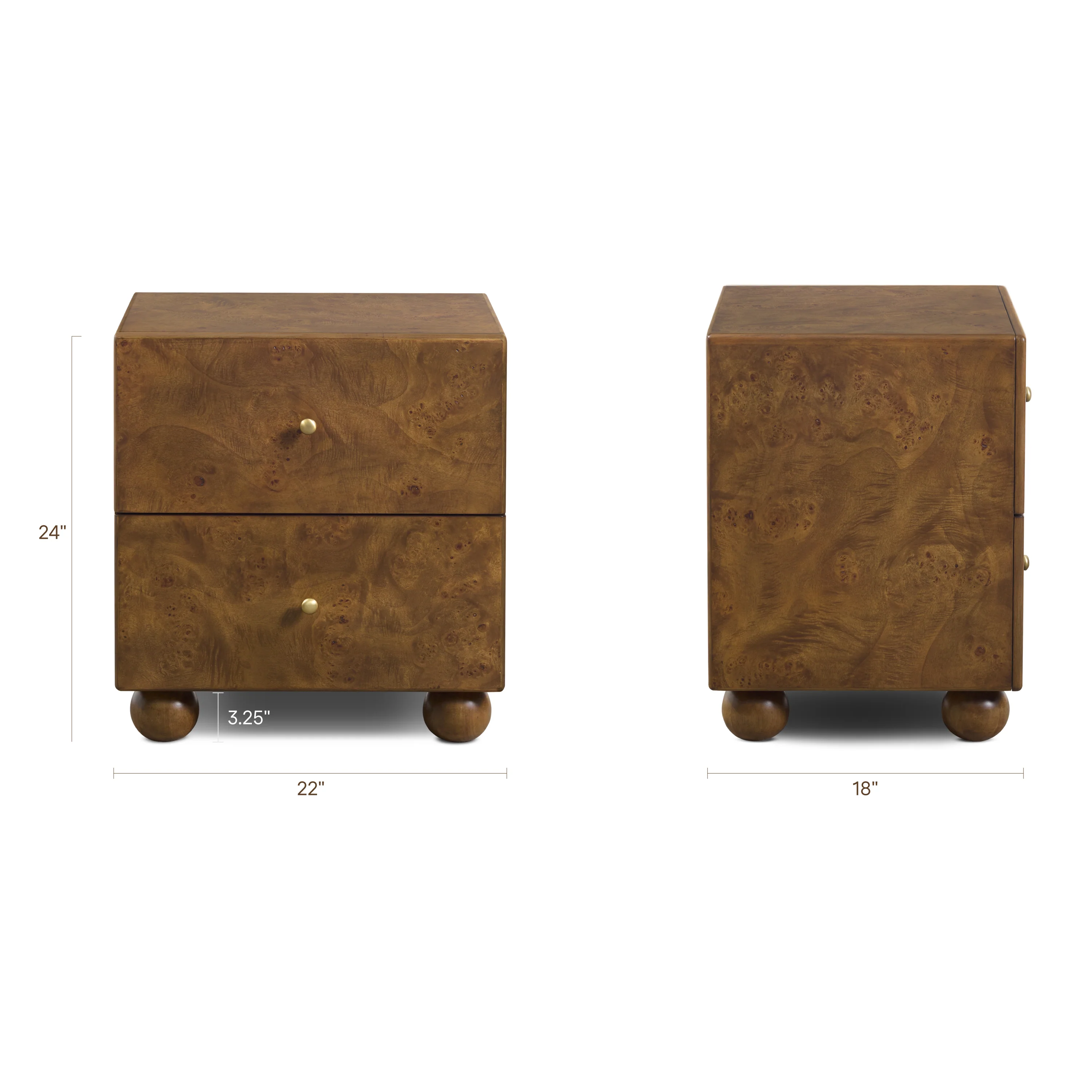 Malea Nightstand | Burl Walnut - Image 18
