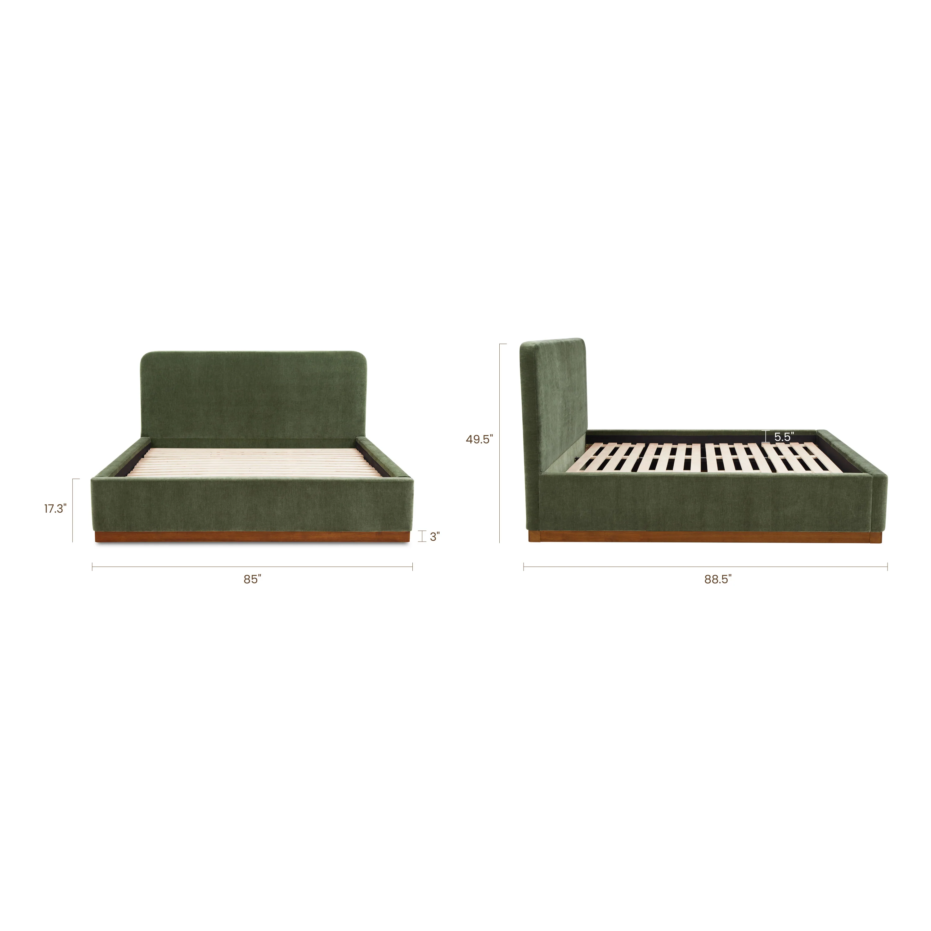 Mantua Bed | Sagano Green | King - Image 14