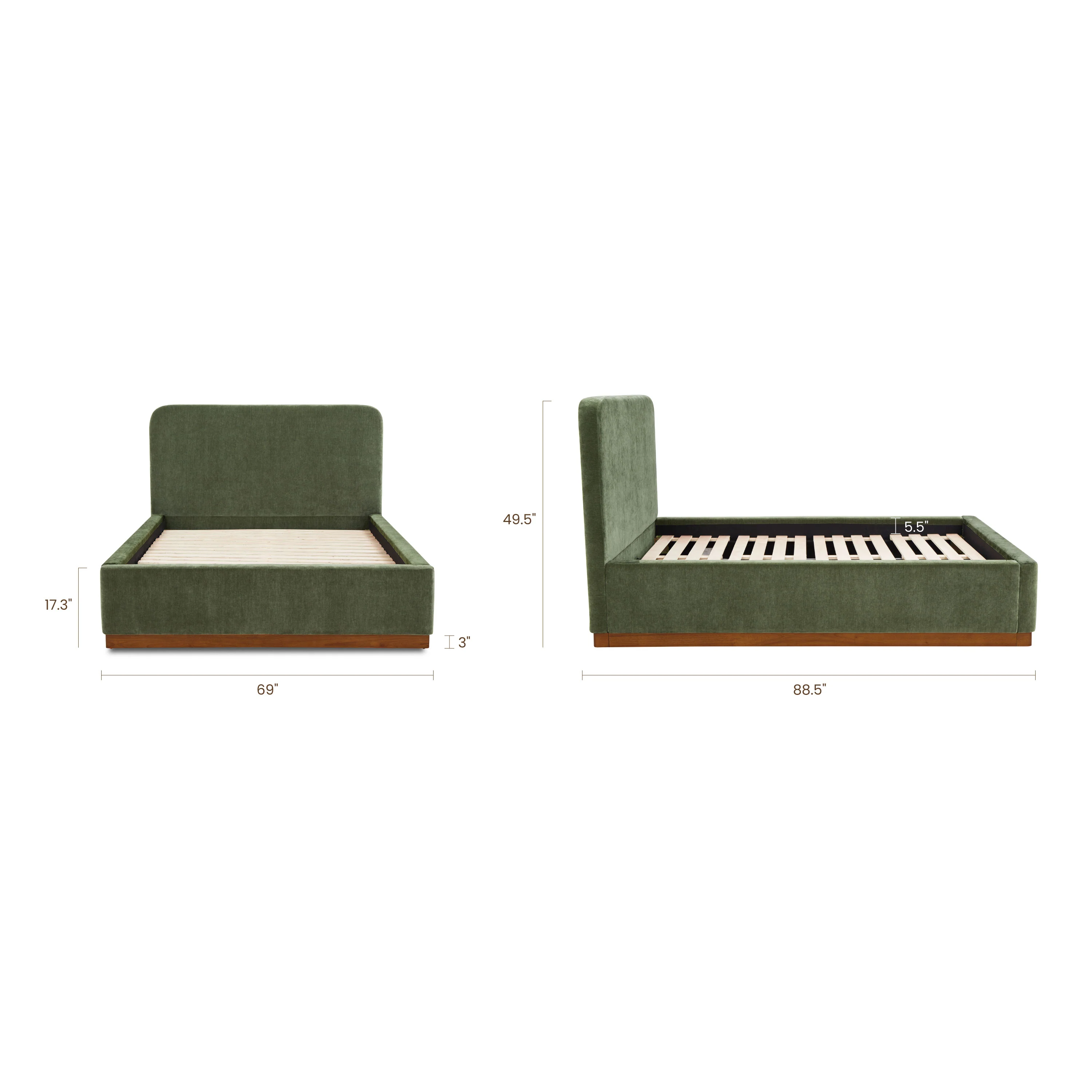 Mantua Bed | Sagano Green | Queen - Image 14