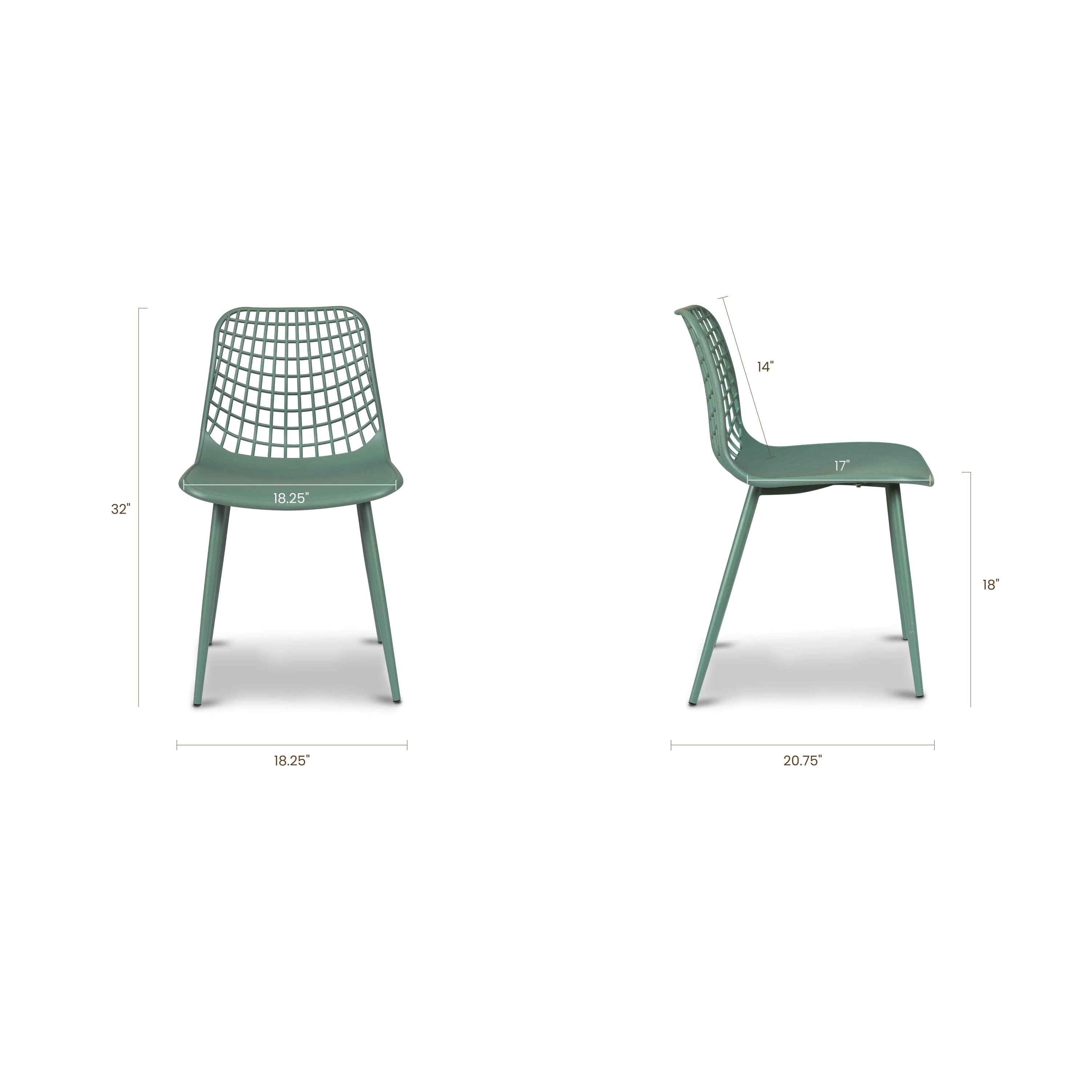 Marais Dining Chair | Pistachio Green | Set of 4 - Image 13