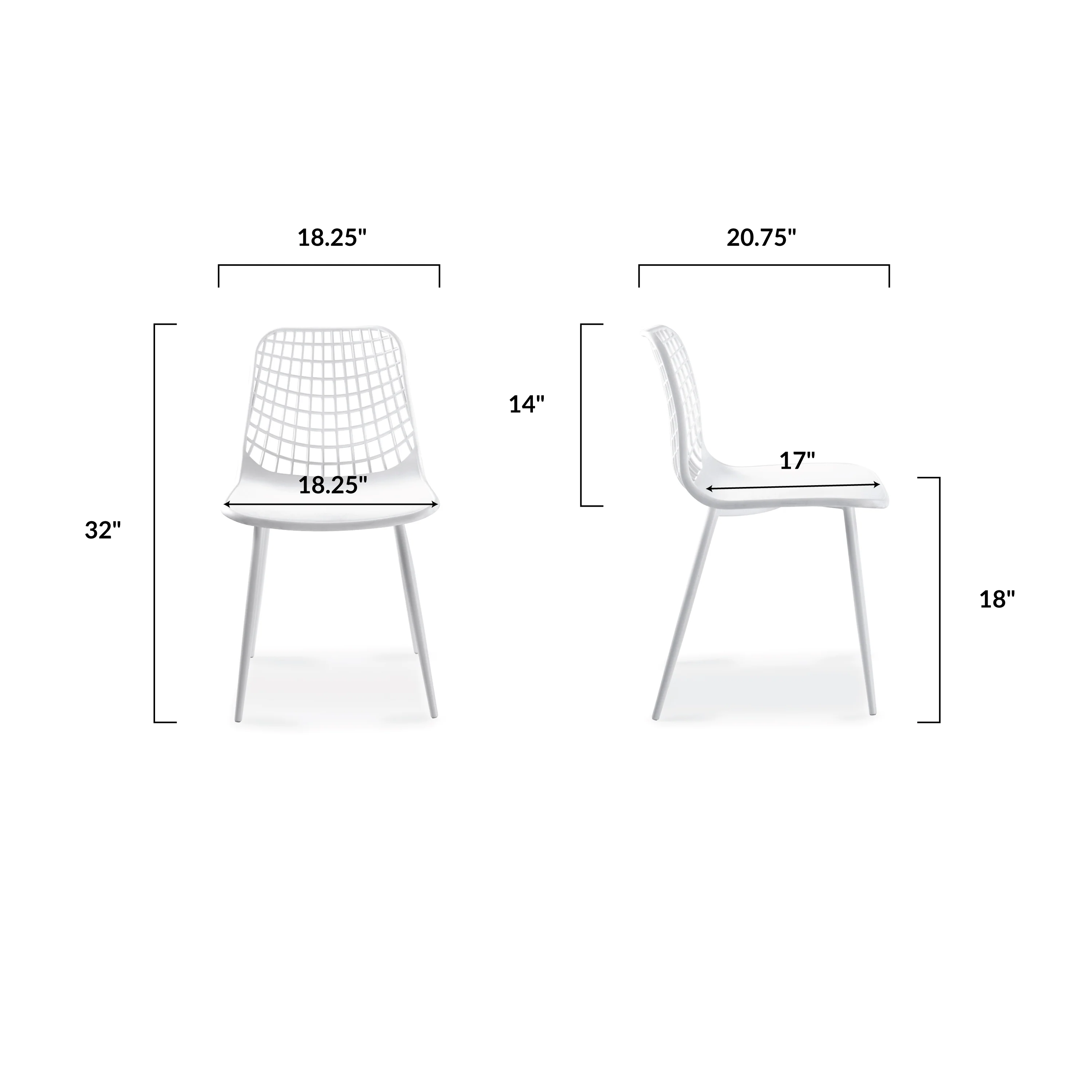 Marais Dining Chair | White | Set of 4 - Image 15