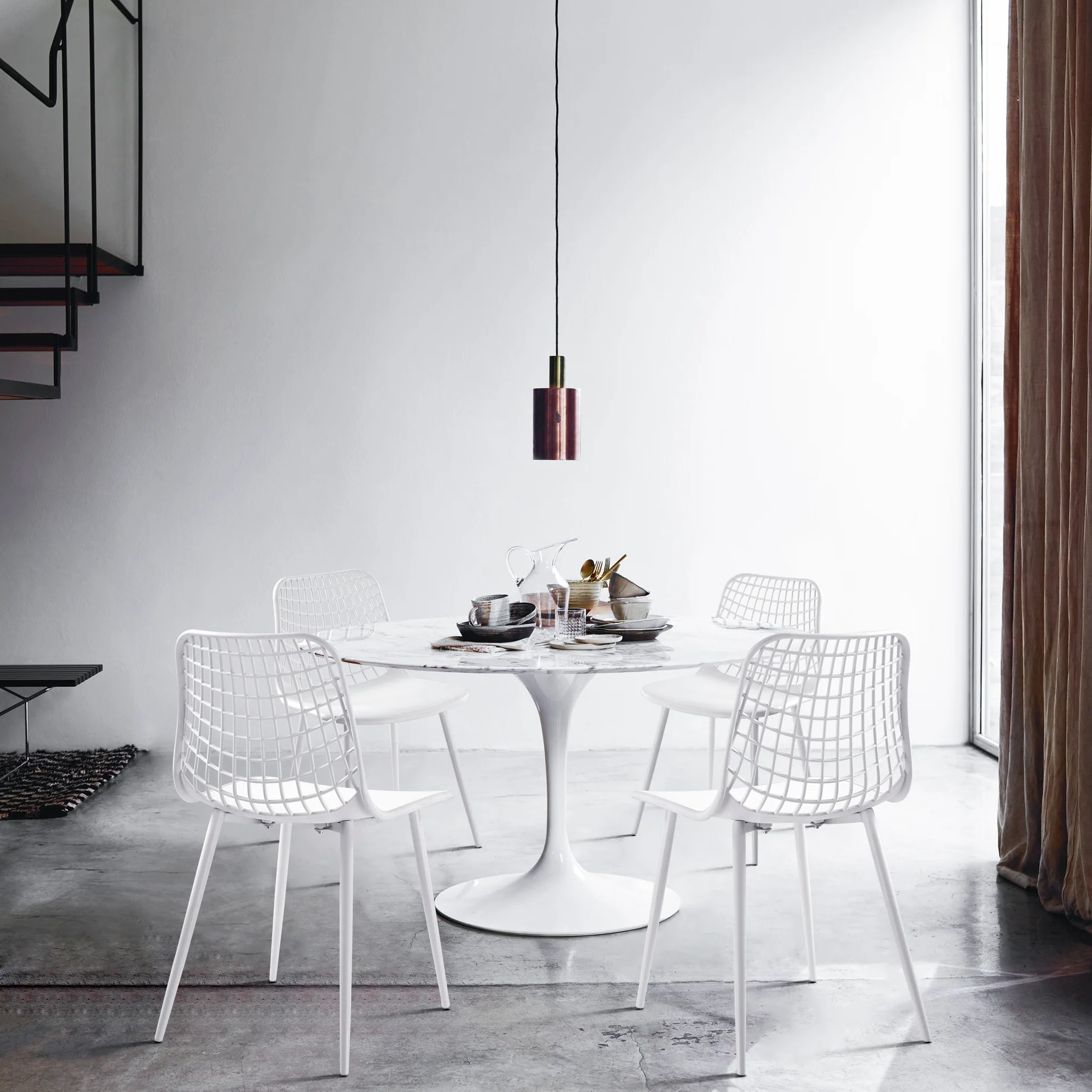 Marais Dining Chair | White | Set of 4 - Image 3