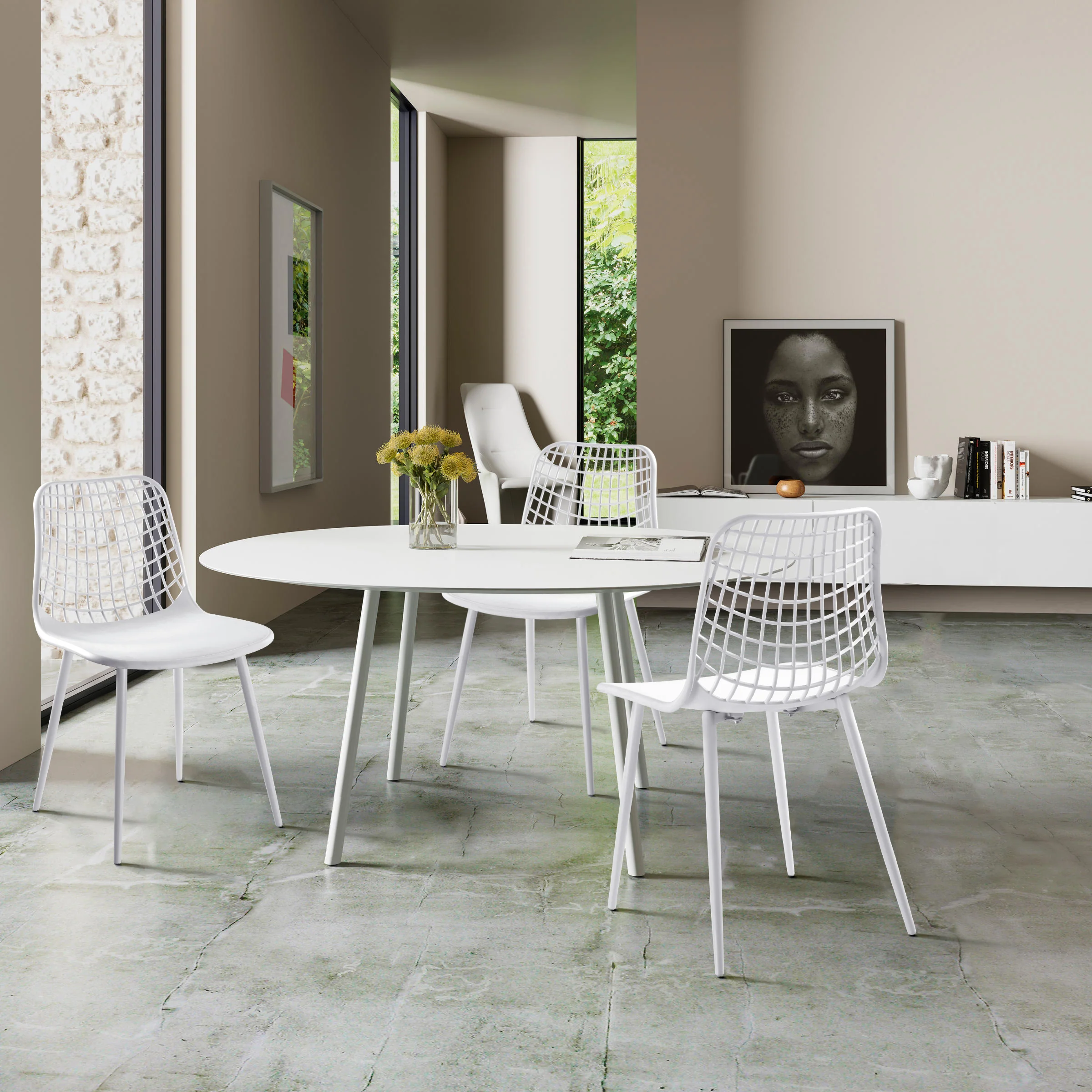 Marais Dining Chair | White | Set of 4 - Image 4