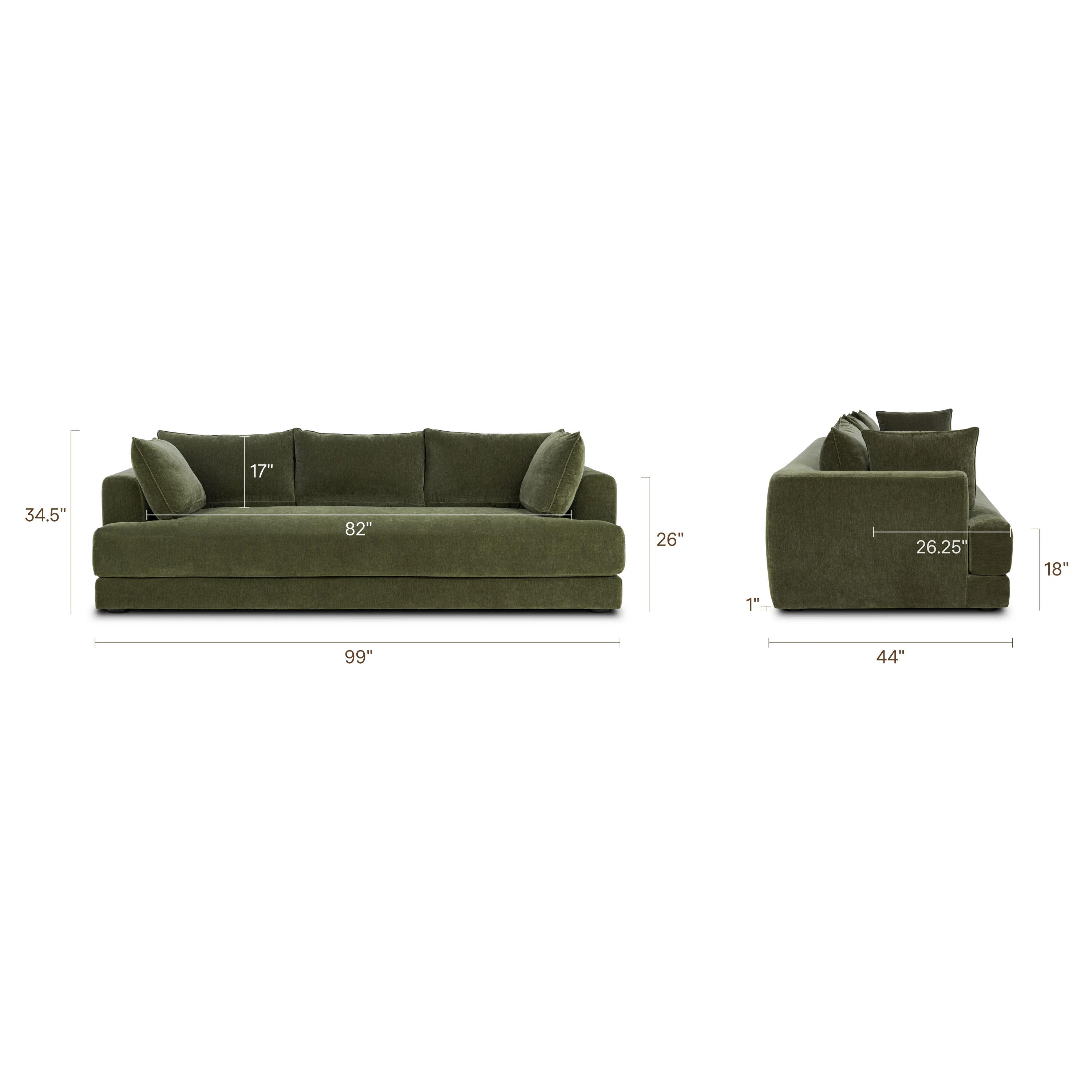 Marcel 99" Sofa | Sagano Green - Image 18