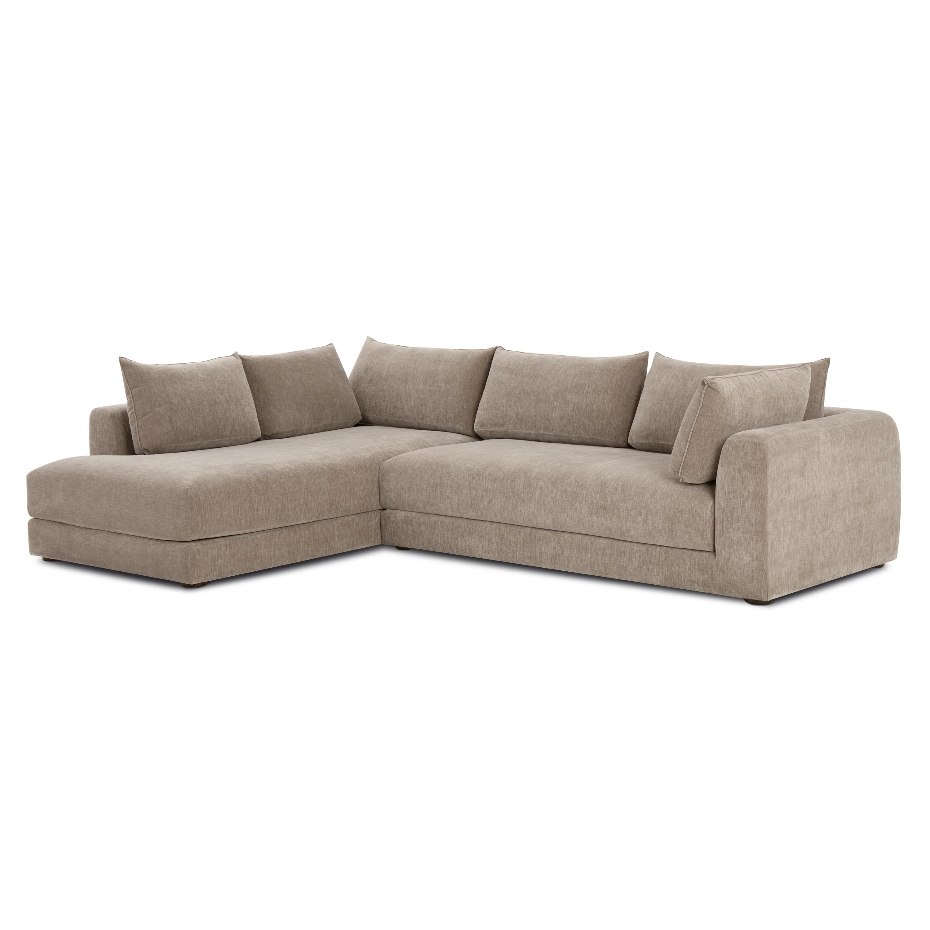 Marcel Left-Facing Corner Sectional | Taupe Brown - Image 4