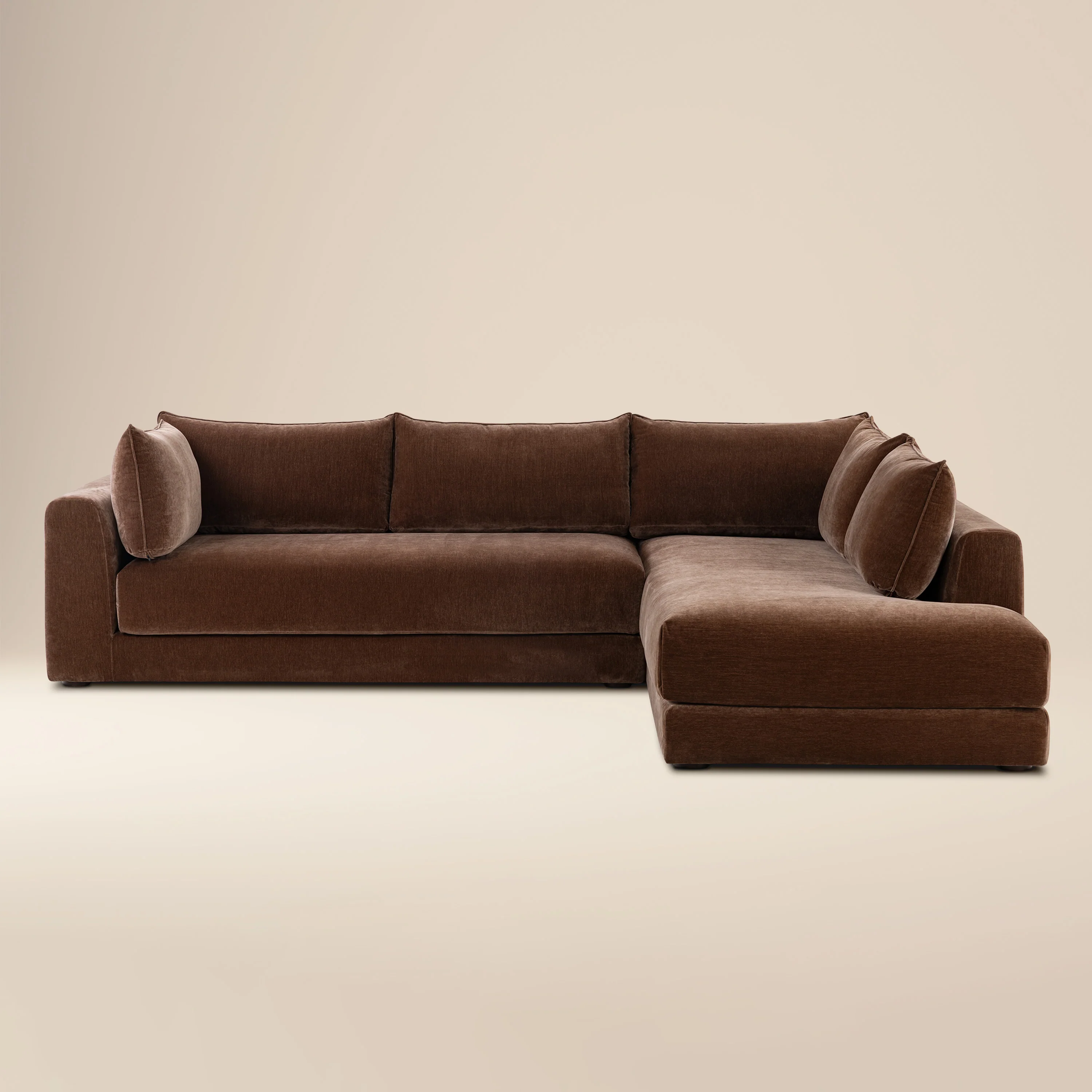 Marcel Right-Facing Corner Sectional | Bronzer Brown