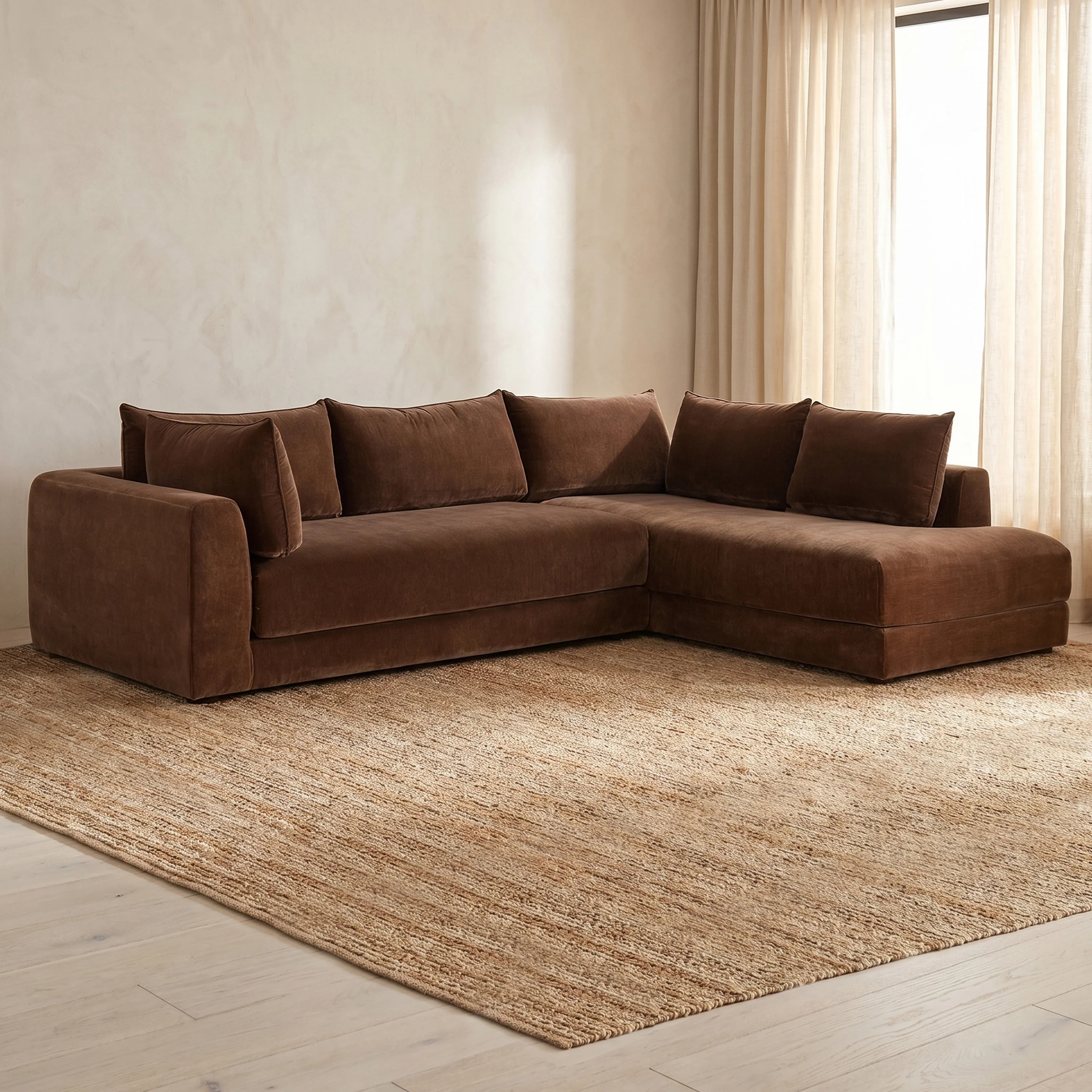 Marcel Right-Facing Corner Sectional | Bronzer Brown - Image 2